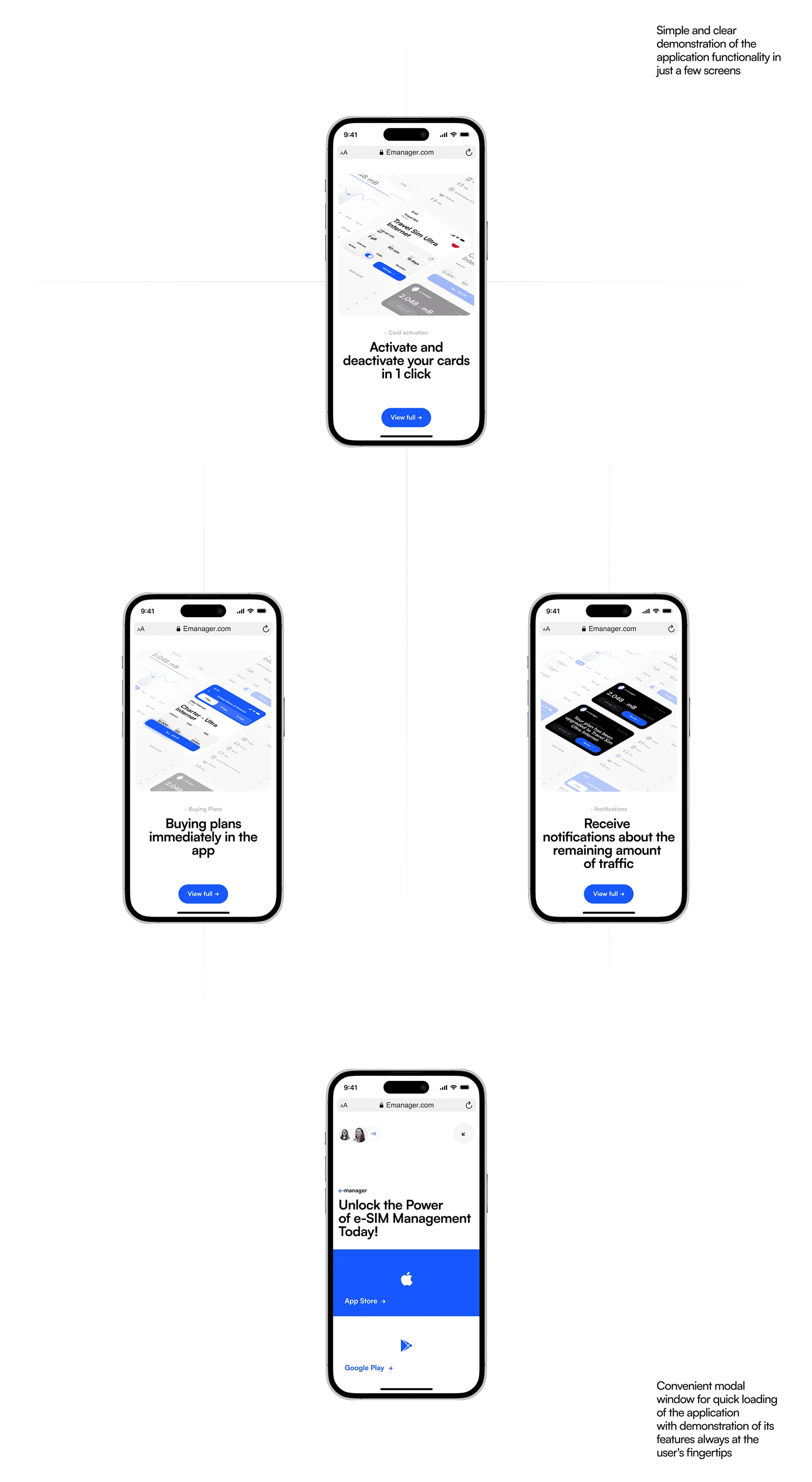 Mobile app & Promo website | E-SIM APP — Изображение №6 — Интерфейсы на Dprofile