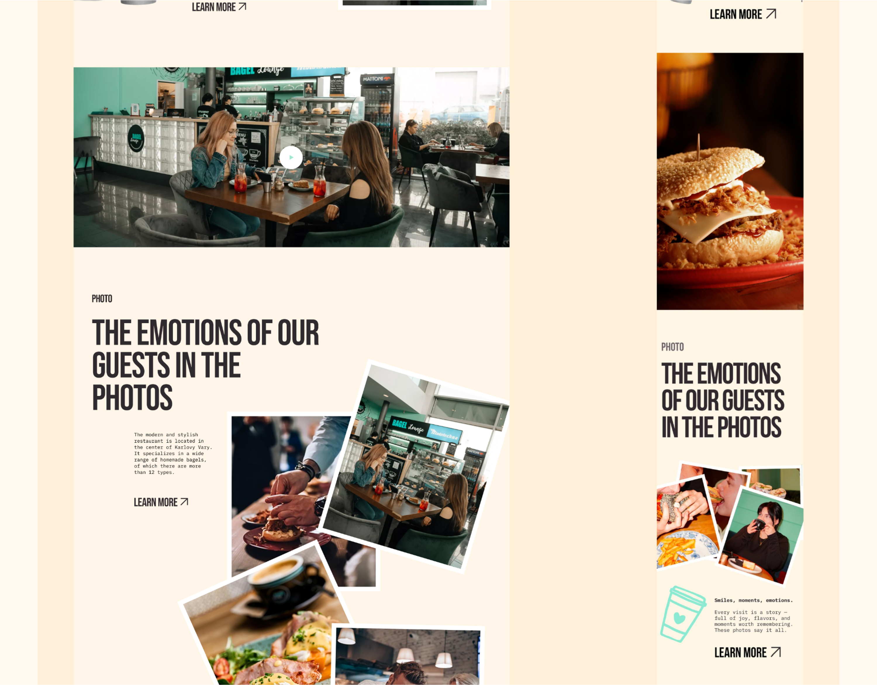 Bagel Lounge | Кафе — Изображение №5 — Интерфейсы, Брендинг на Dprofile