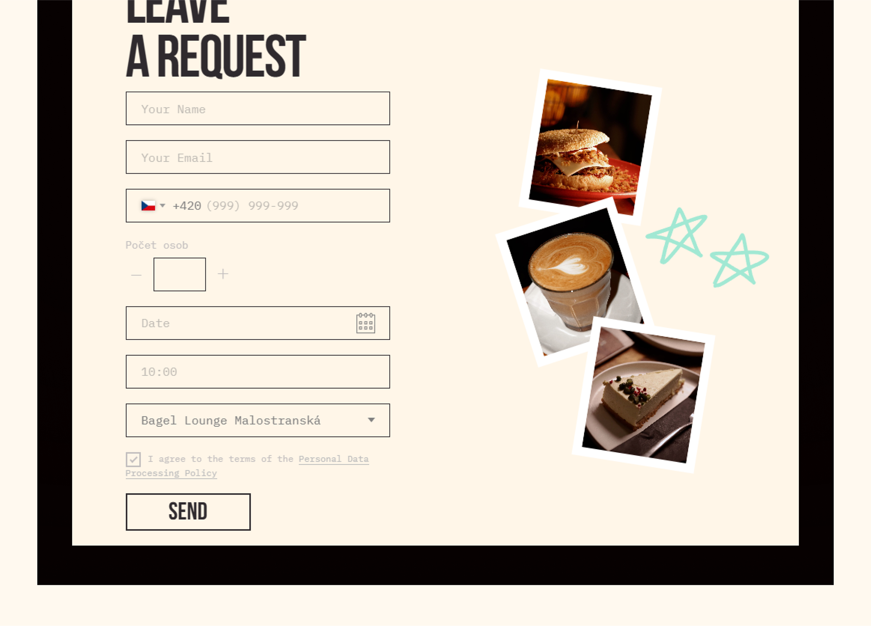 Bagel Lounge | Кафе — Изображение №15 — Интерфейсы, Брендинг на Dprofile