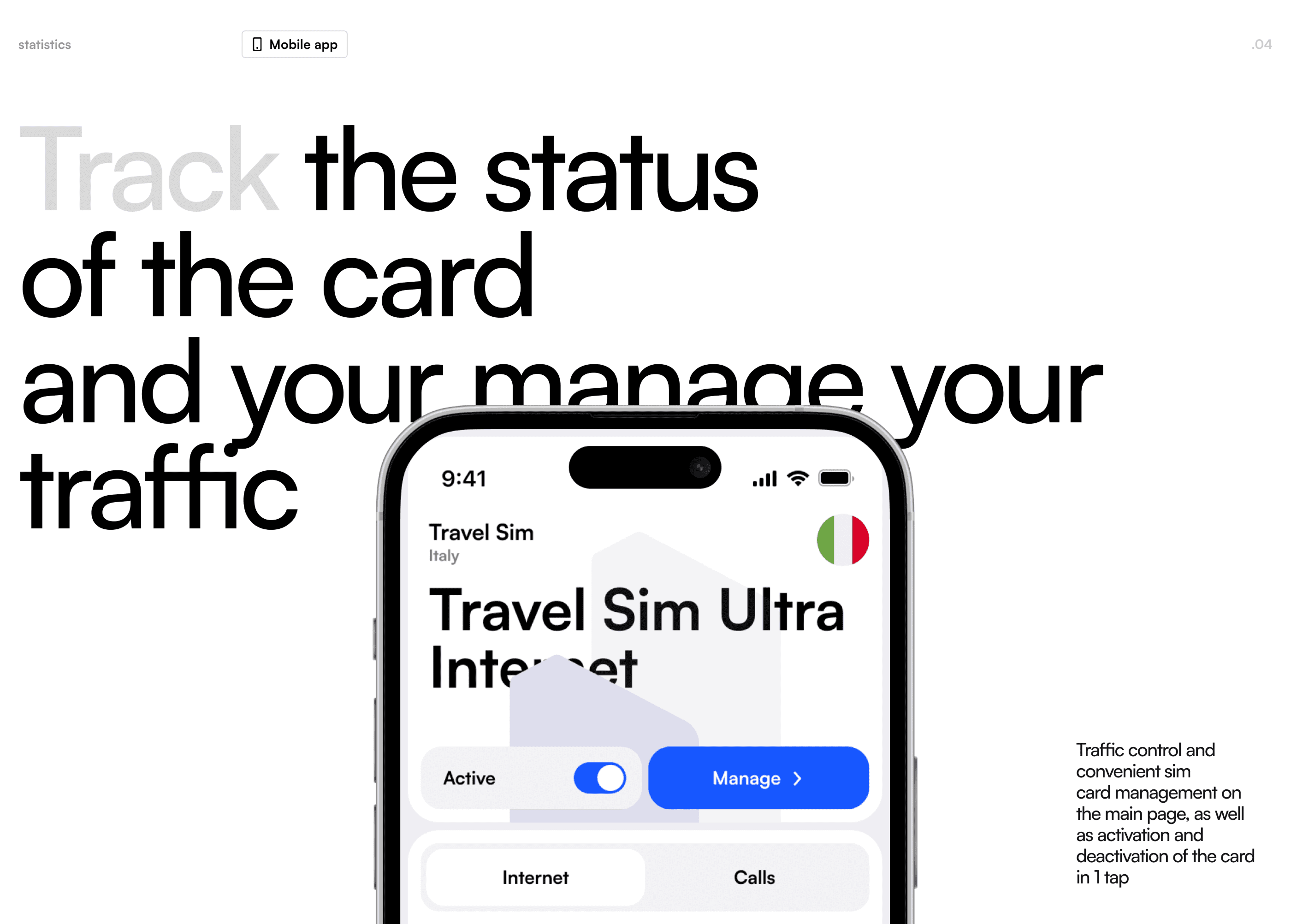 Mobile app & Promo website | E-SIM APP — Изображение №7 — Интерфейсы на Dprofile