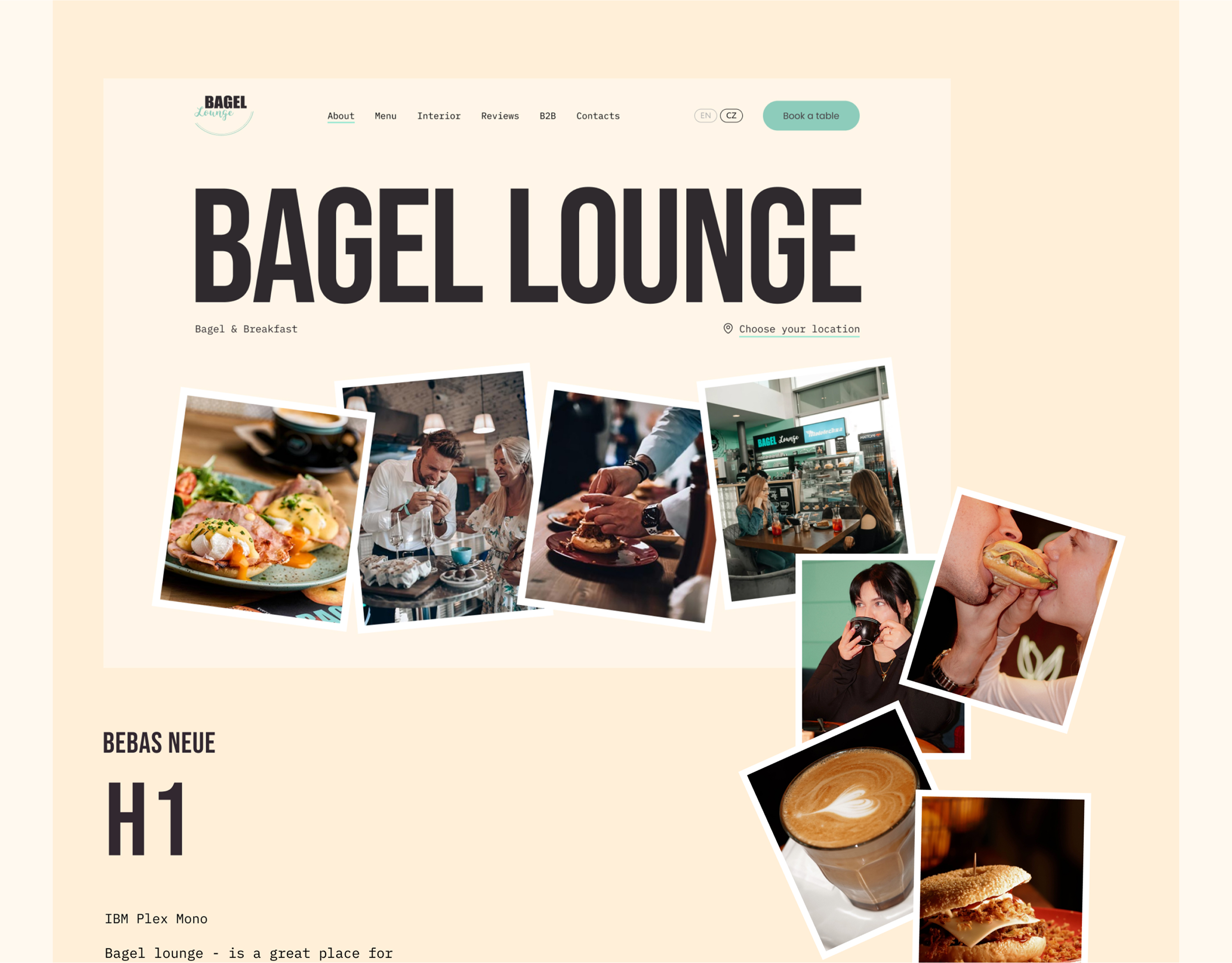 Bagel Lounge | Кафе — Изображение №1 — Интерфейсы, Брендинг на Dprofile