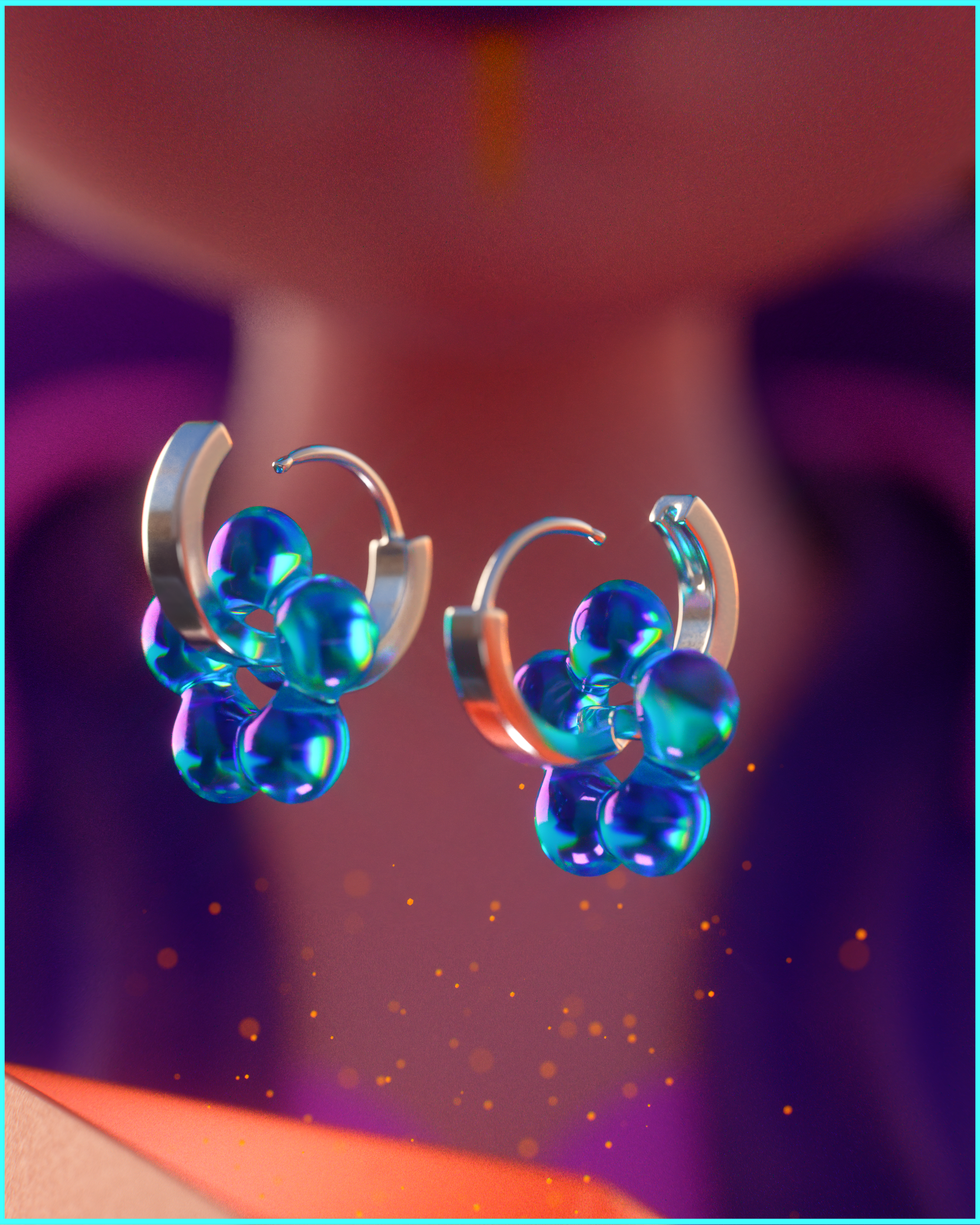 3D visualization • Earrings — Изображение №4 — 3D, Анимация на Dprofile