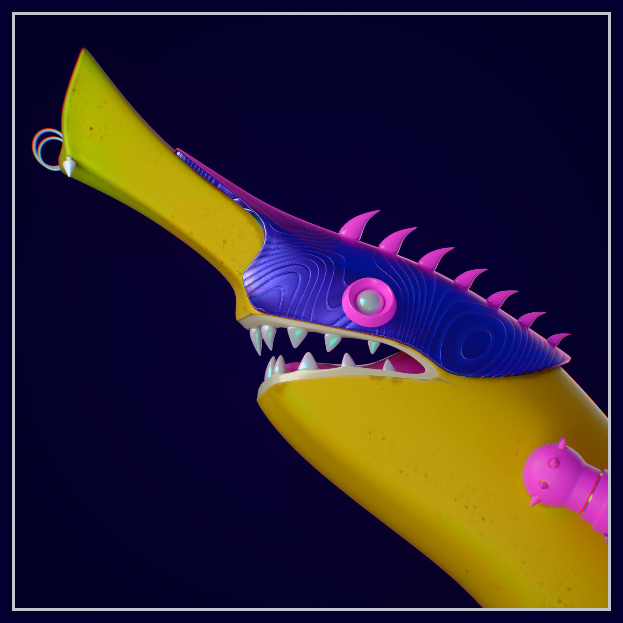 3D Character • Banana Monster — Изображение №2 — Иллюстрация, 3D на Dprofile