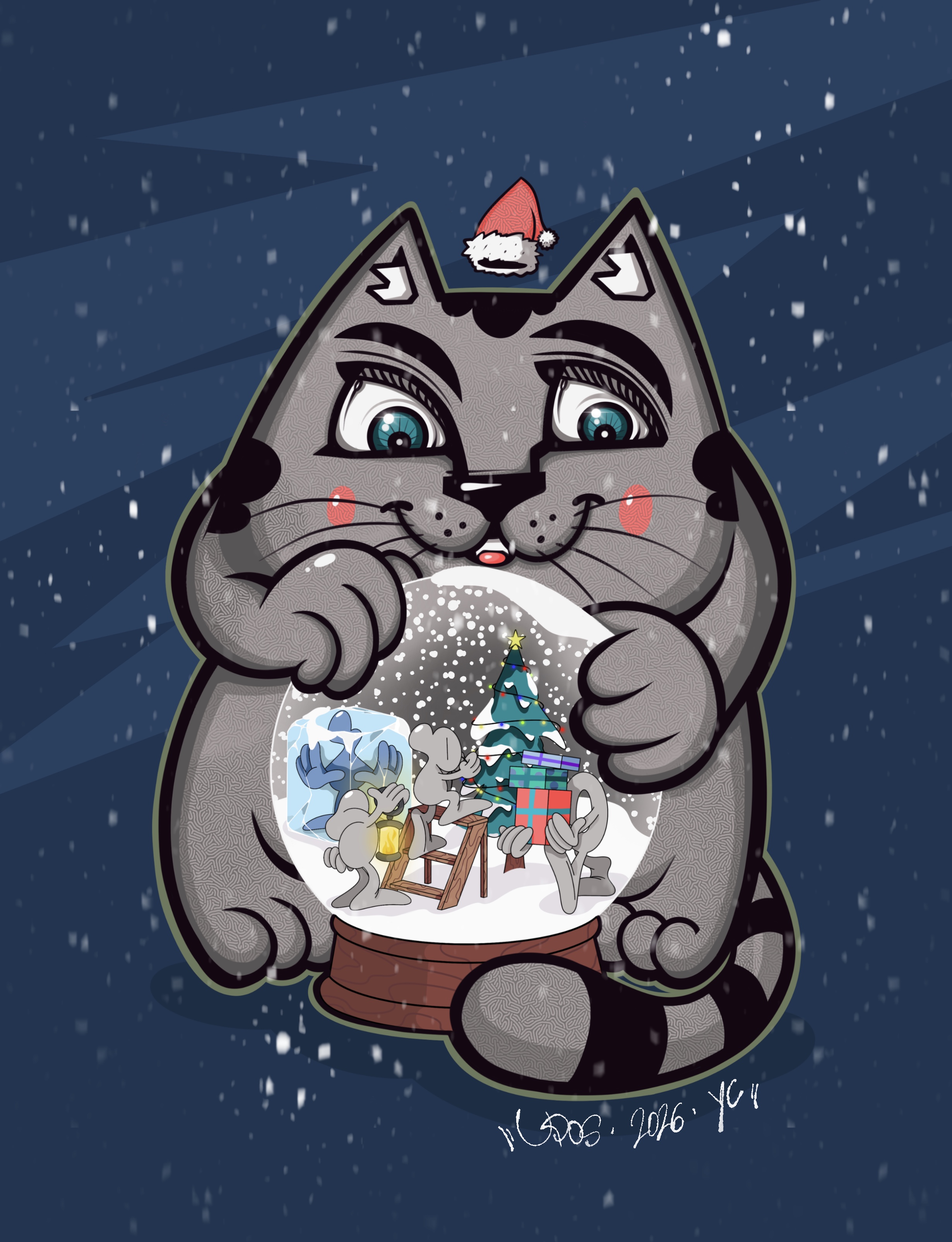 Новогодняя открытка — Изображение №1 — Иллюстрация на Dprofile