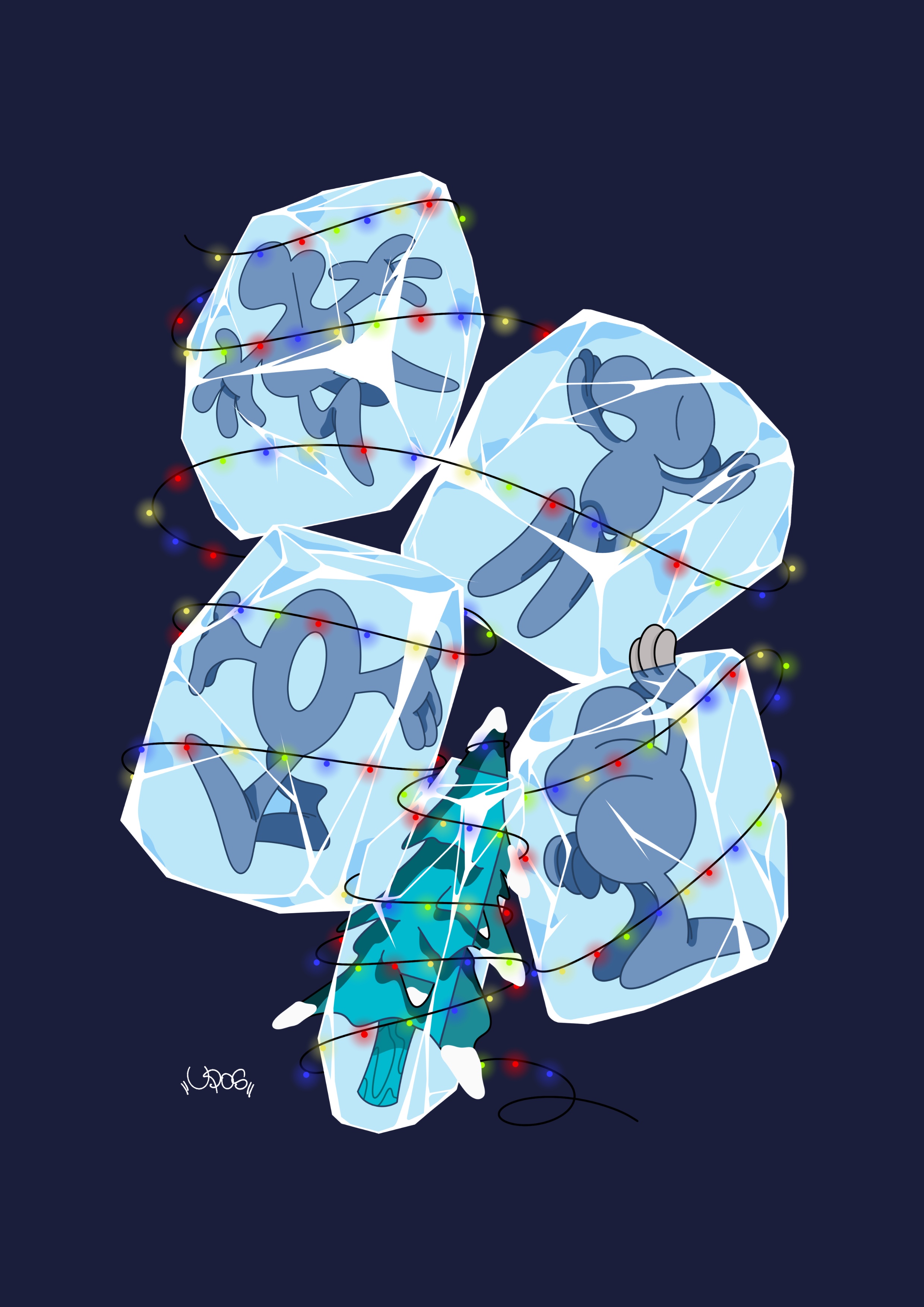 Новогодняя открытка #2 — Изображение №1 — Иллюстрация на Dprofile