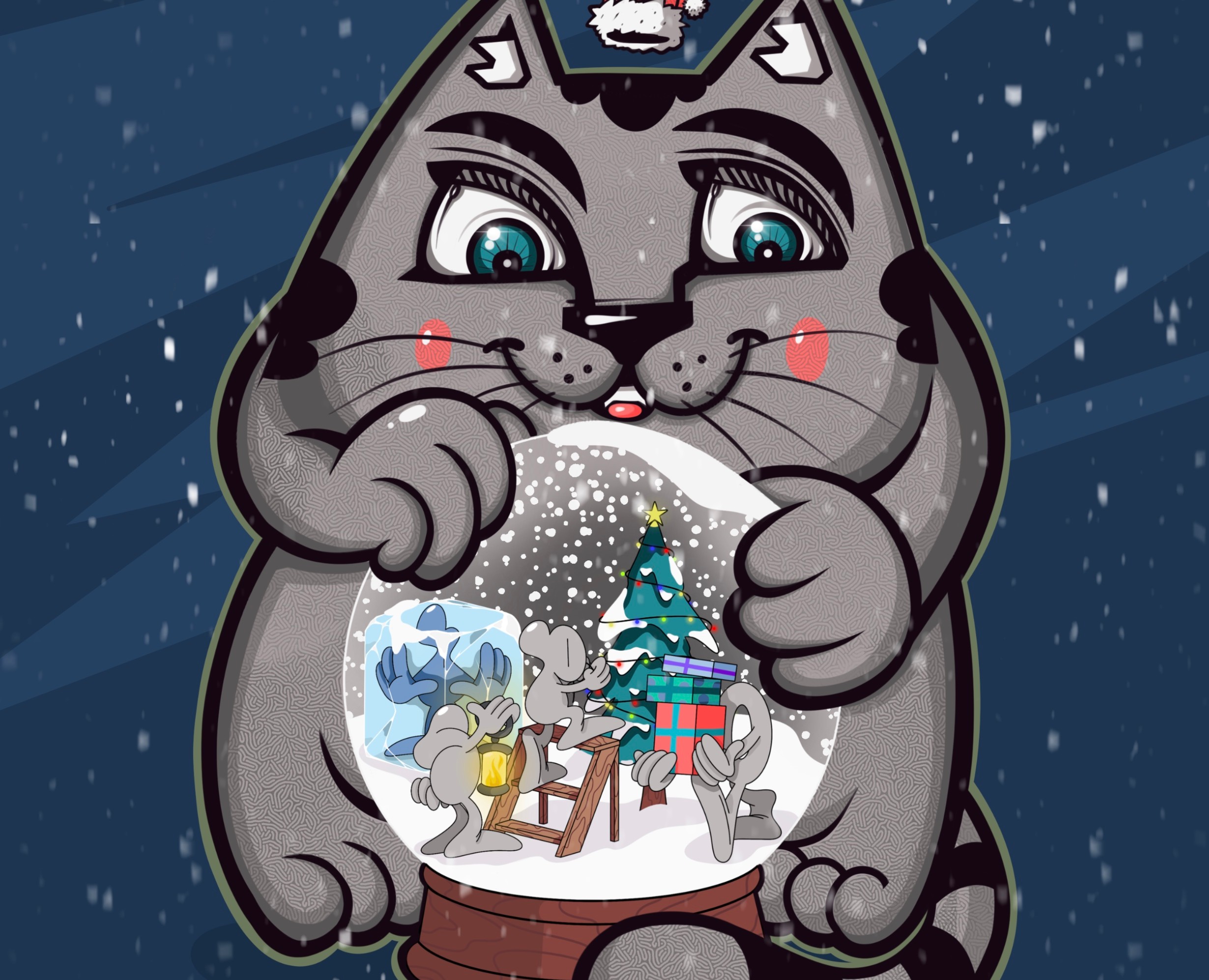 Новогодняя открытка на Dprofile