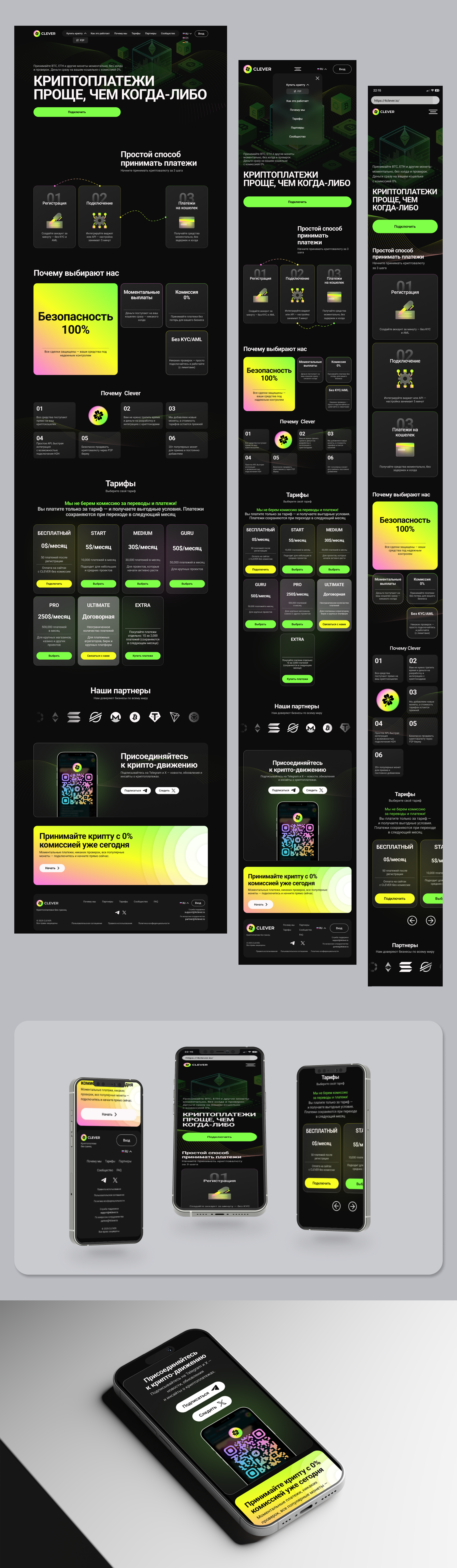Сайт по криптоплатежам | UX/UI дизайн — Изображение №2 — Интерфейсы на Dprofile