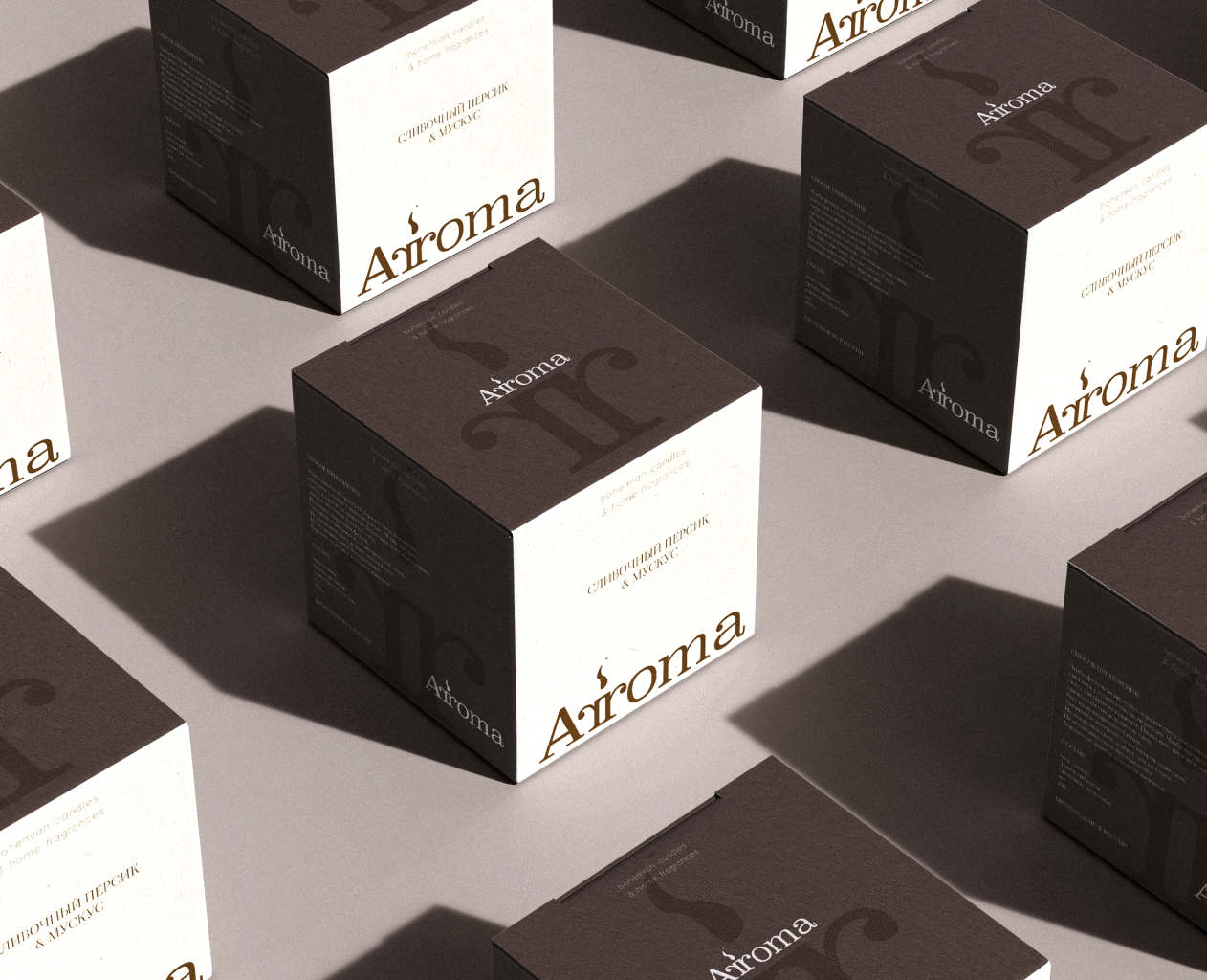 Фирменный стиль для бренда свечей ручной работы "ARROMA" — Интерфейсы, Брендинг на Dprofile