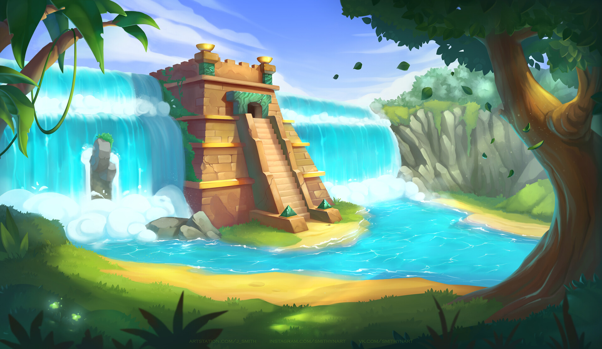 Tropical casual background 2021 — Изображение №1 — Иллюстрация, 3D на Dprofile