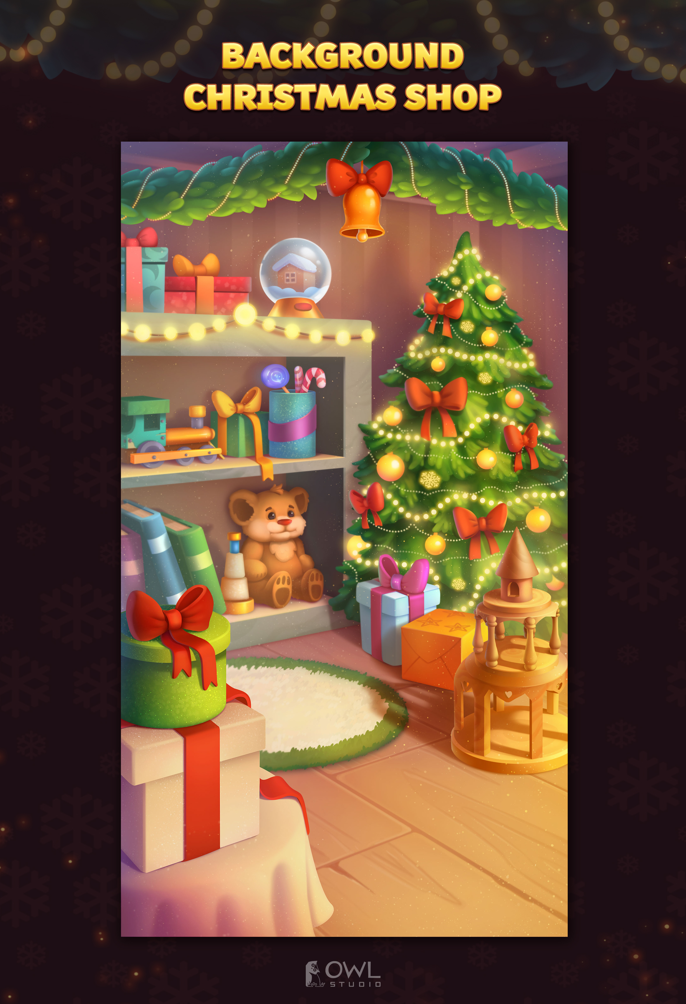 Christmas shop - casual background — Изображение №1 — Иллюстрация на Dprofile