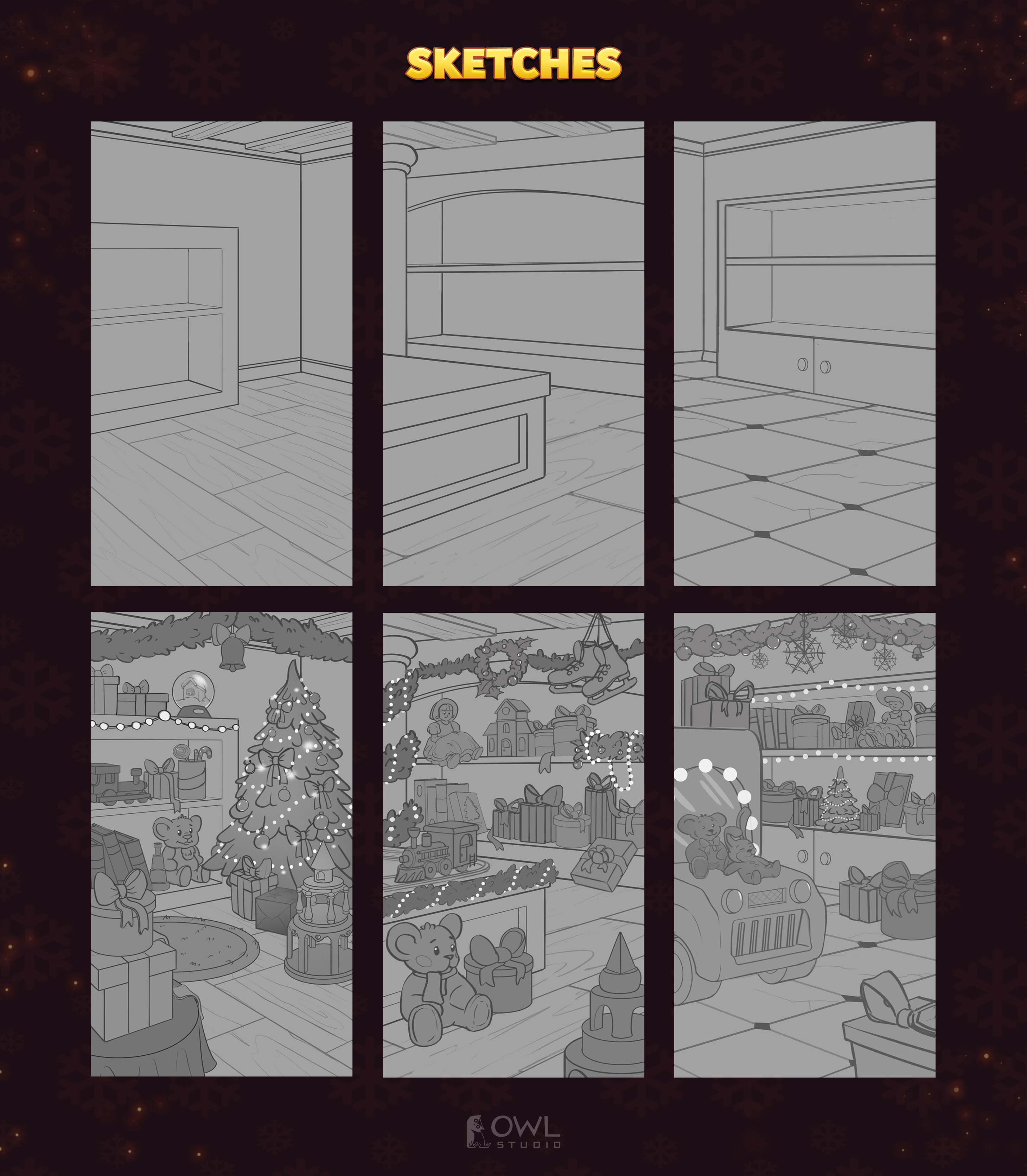 Christmas shop - casual background — Изображение №3 — Иллюстрация на Dprofile