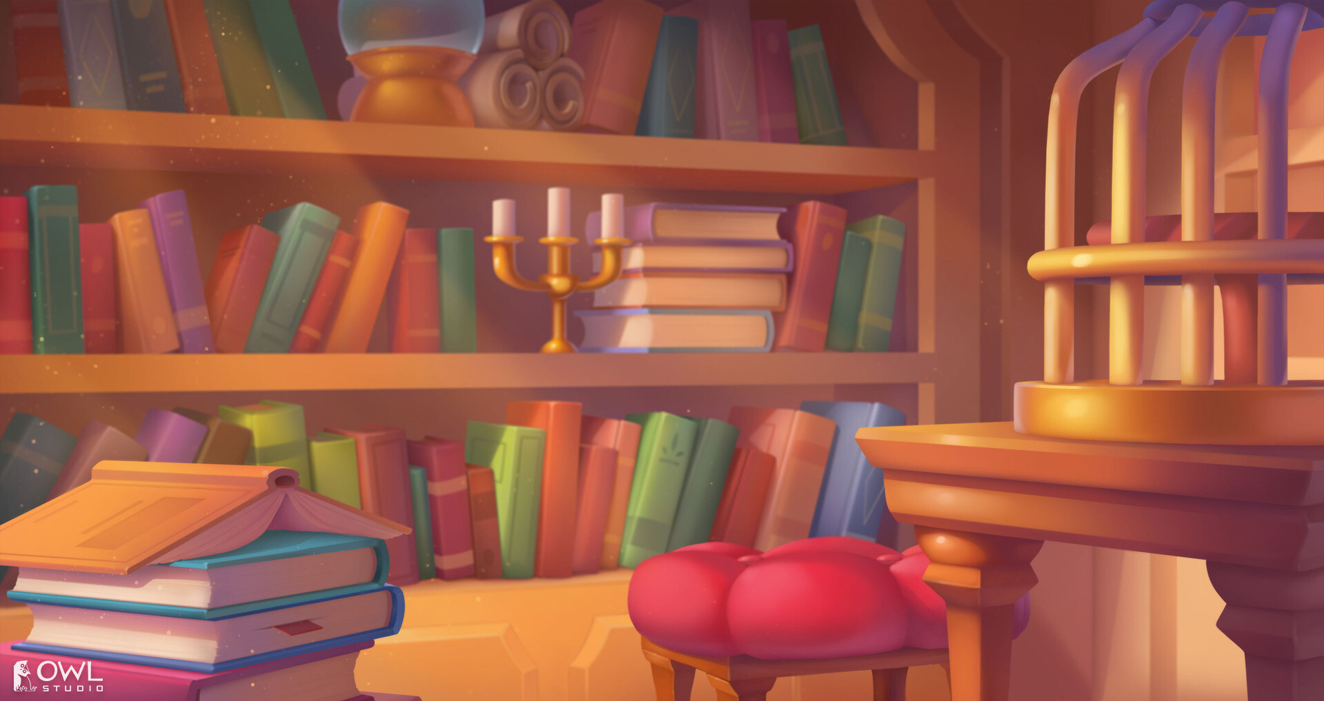 Library. Render illustration — Изображение №1 — Иллюстрация на Dprofile