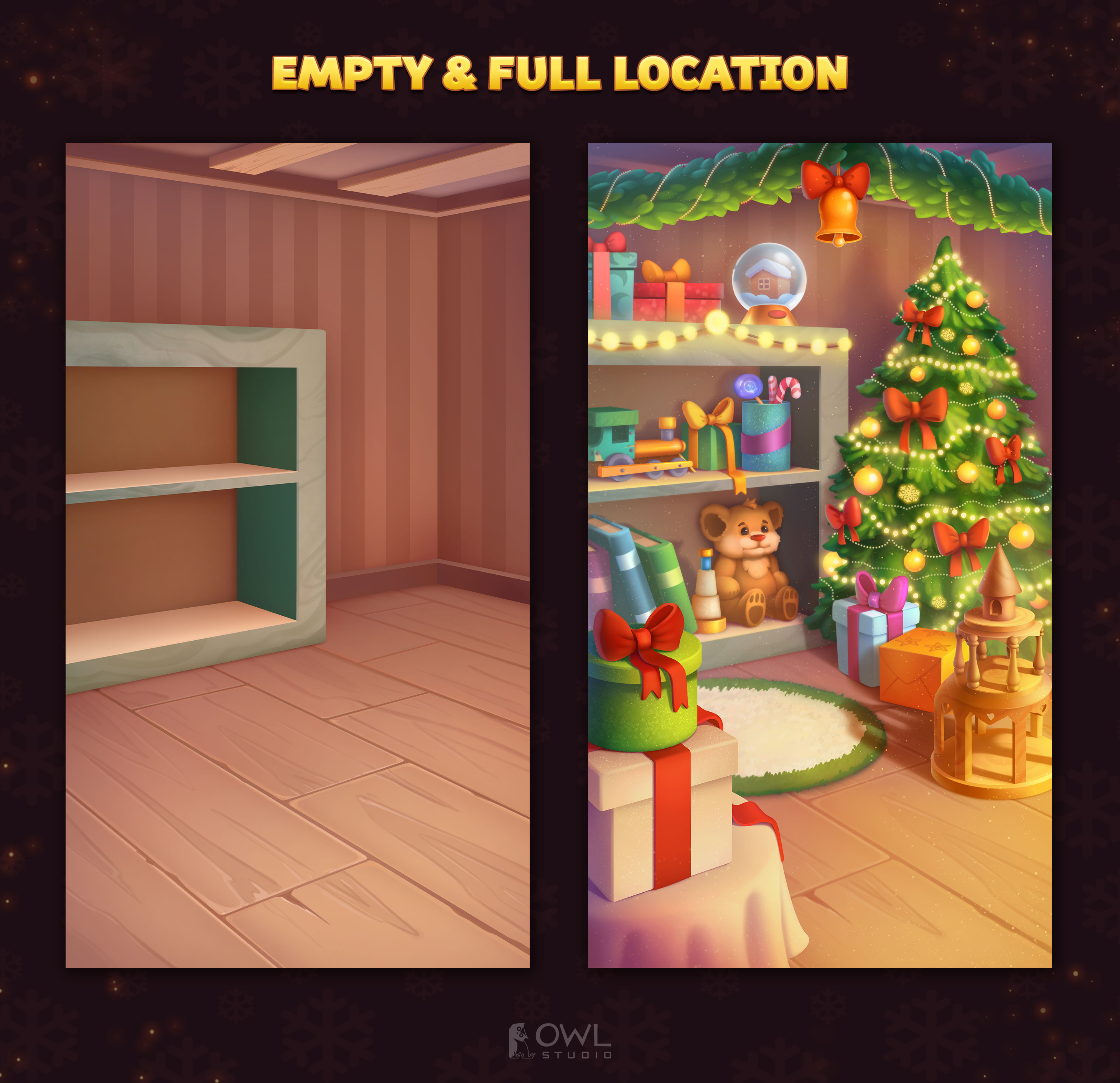 Christmas shop - casual background — Изображение №2 — Иллюстрация на Dprofile