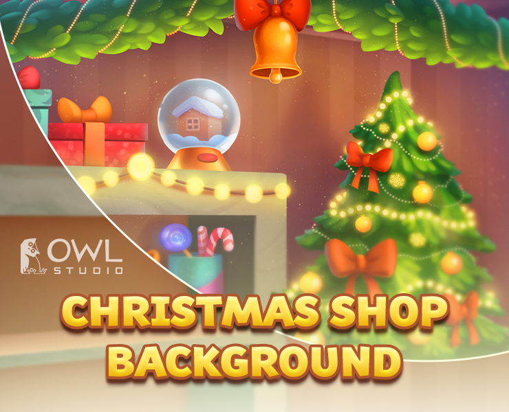 Christmas shop - casual background — Иллюстрация на Dprofile
