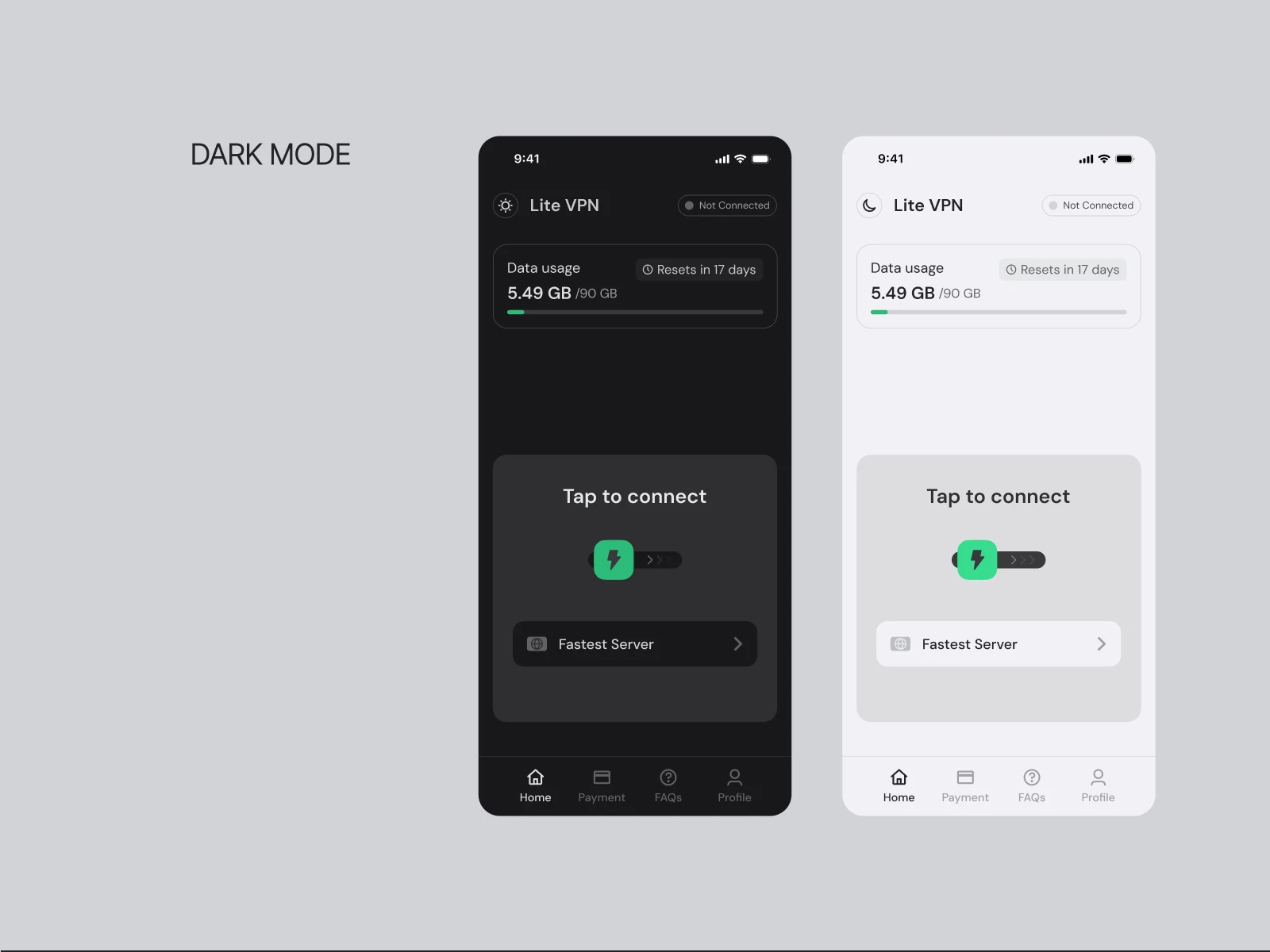 Lite VPN: Mobile App UI — Изображение №4 — Интерфейсы на Dprofile