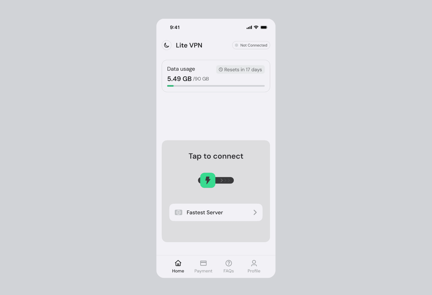 Lite VPN: Mobile App UI — Изображение №2 — Интерфейсы на Dprofile