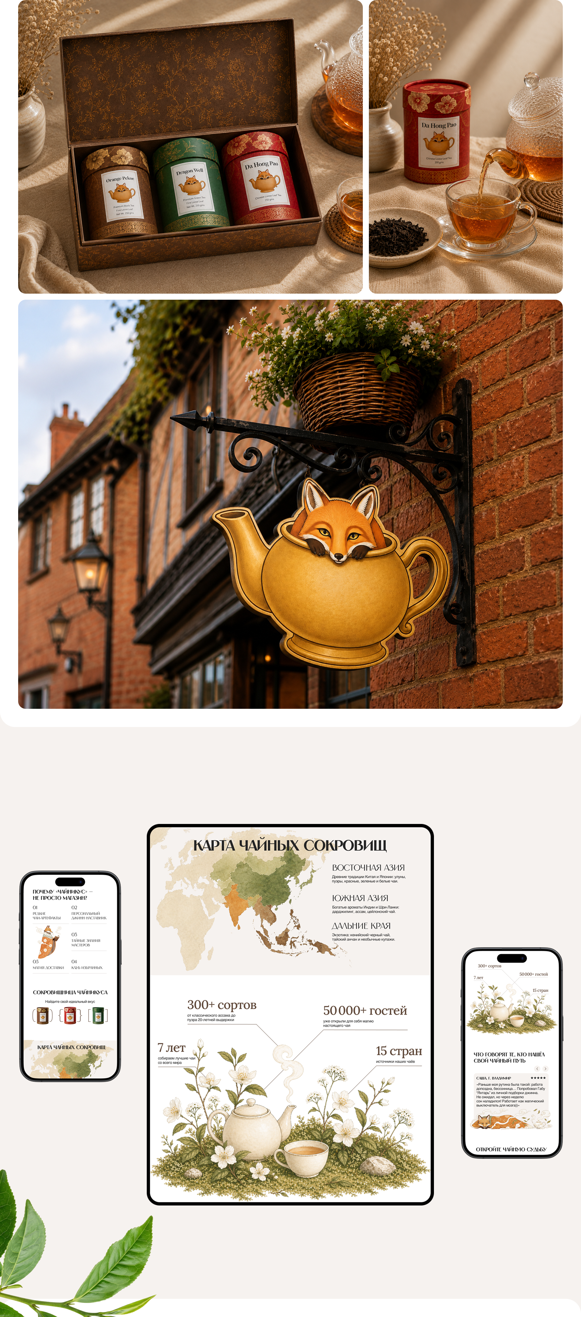 Джинн Чайникус | Tea online shop | UX\UI — Изображение №5 — Интерфейсы, Брендинг на Dprofile