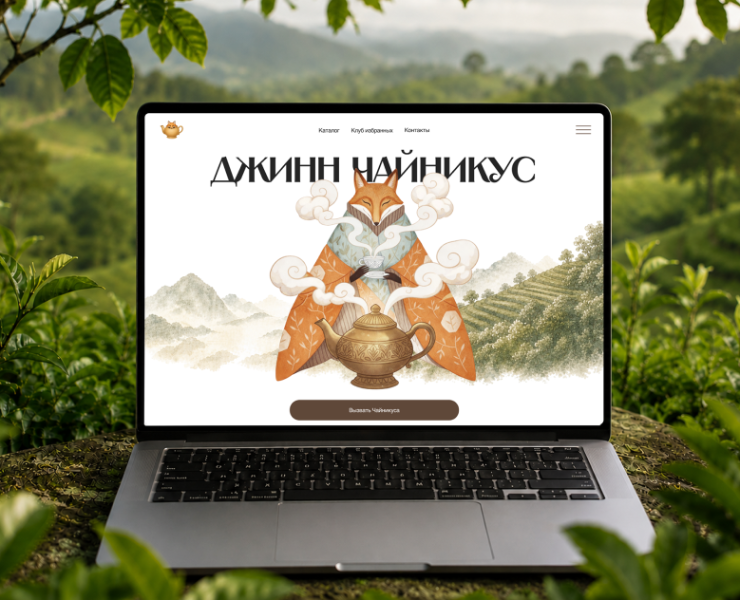 Джинн Чайникус | Tea online shop | UX\UI на Dprofile