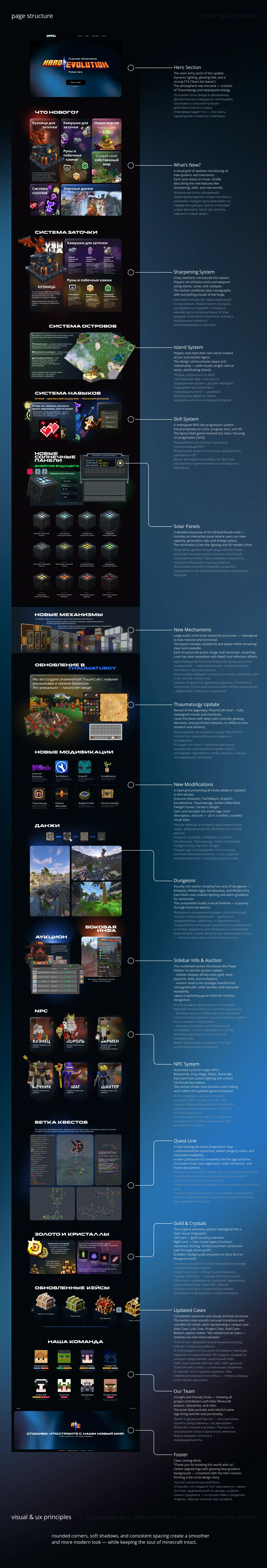 Лендинг - HardEvolution 1.20.1 — Изображение №5 — Интерфейсы на Dprofile