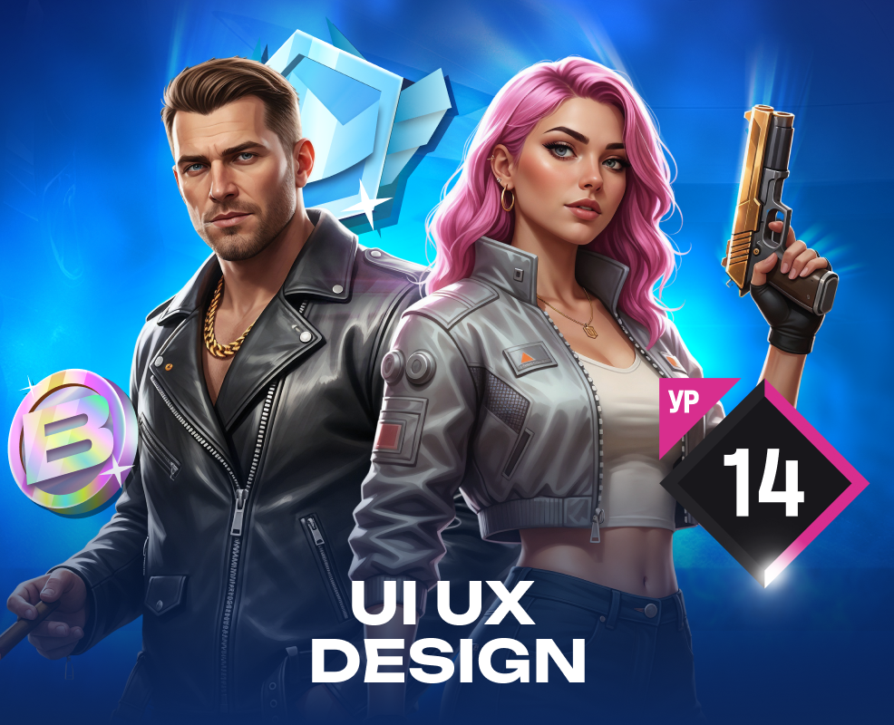 BAZE — UI UX для мобильной игры в GTA-стилистике на Dprofile