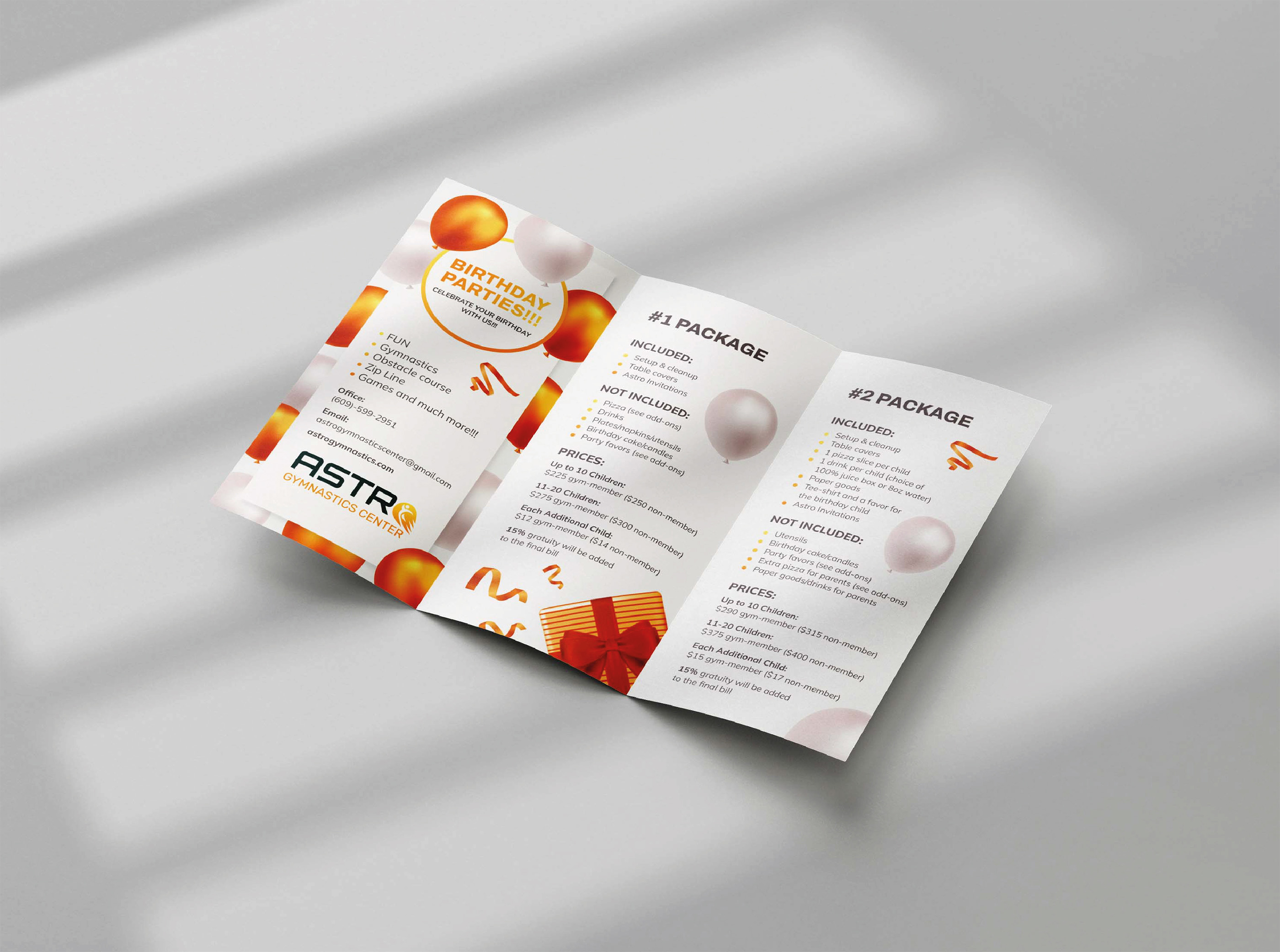 [ brochure design for a gymnastics center ] — Изображение №1 — Брендинг, Графика на Dprofile