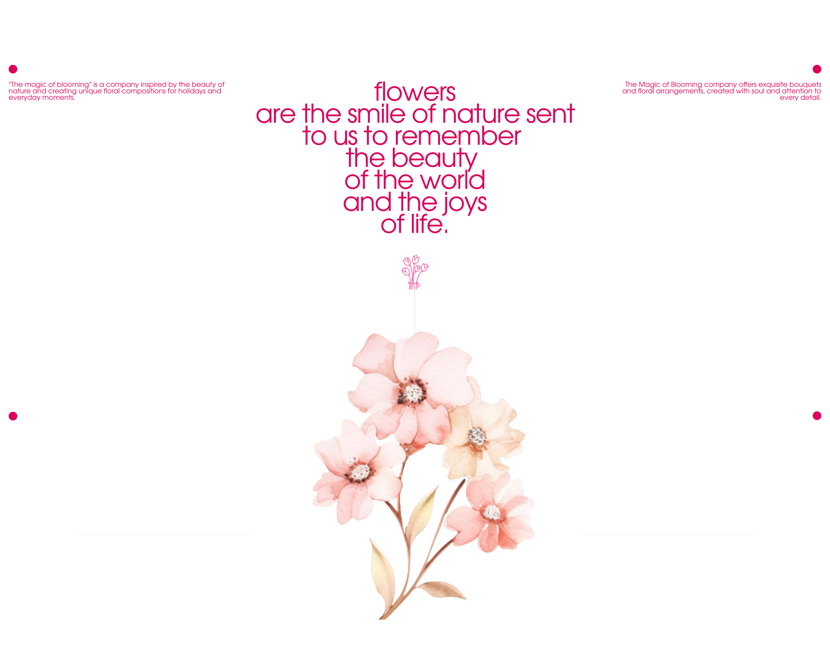 Flower shop|THE MAGIC OF BLOOMING — Изображение №2 — Интерфейсы, Брендинг на Dprofile