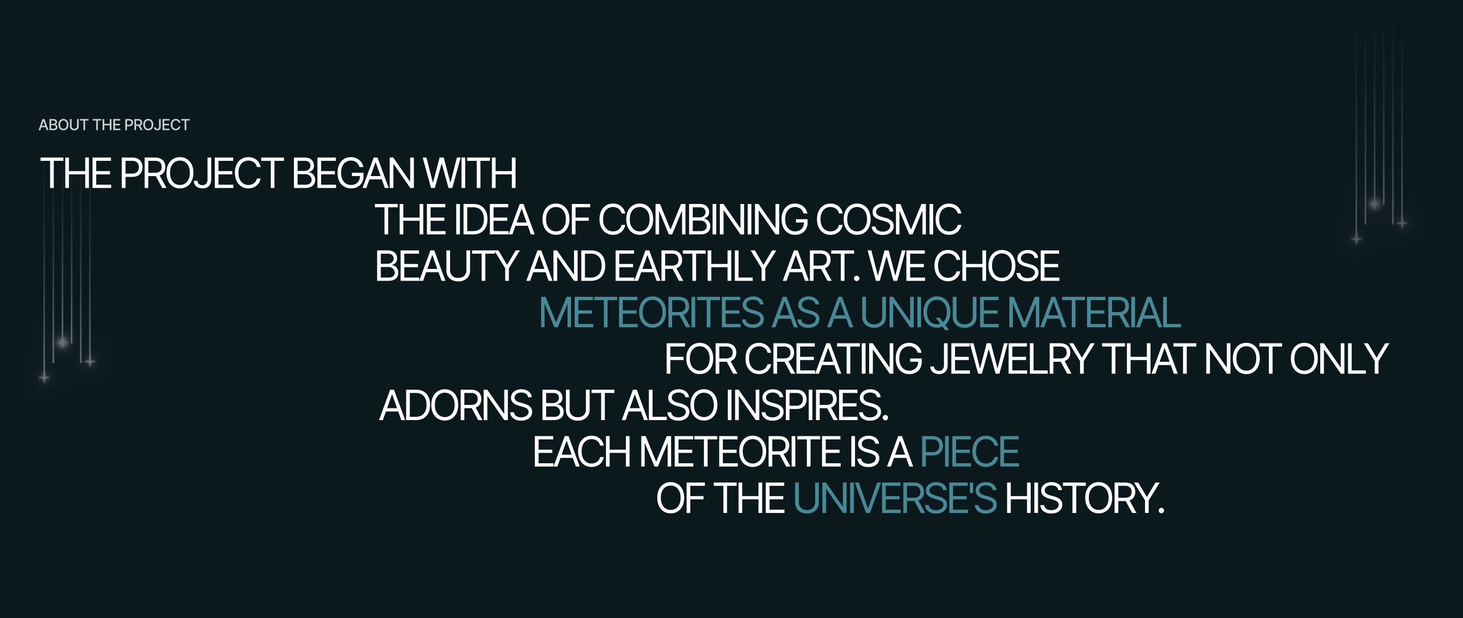 AstralAdornments | интернет-магазин украшений из метеорита — Изображение №2 — Интерфейсы, Брендинг на Dprofile