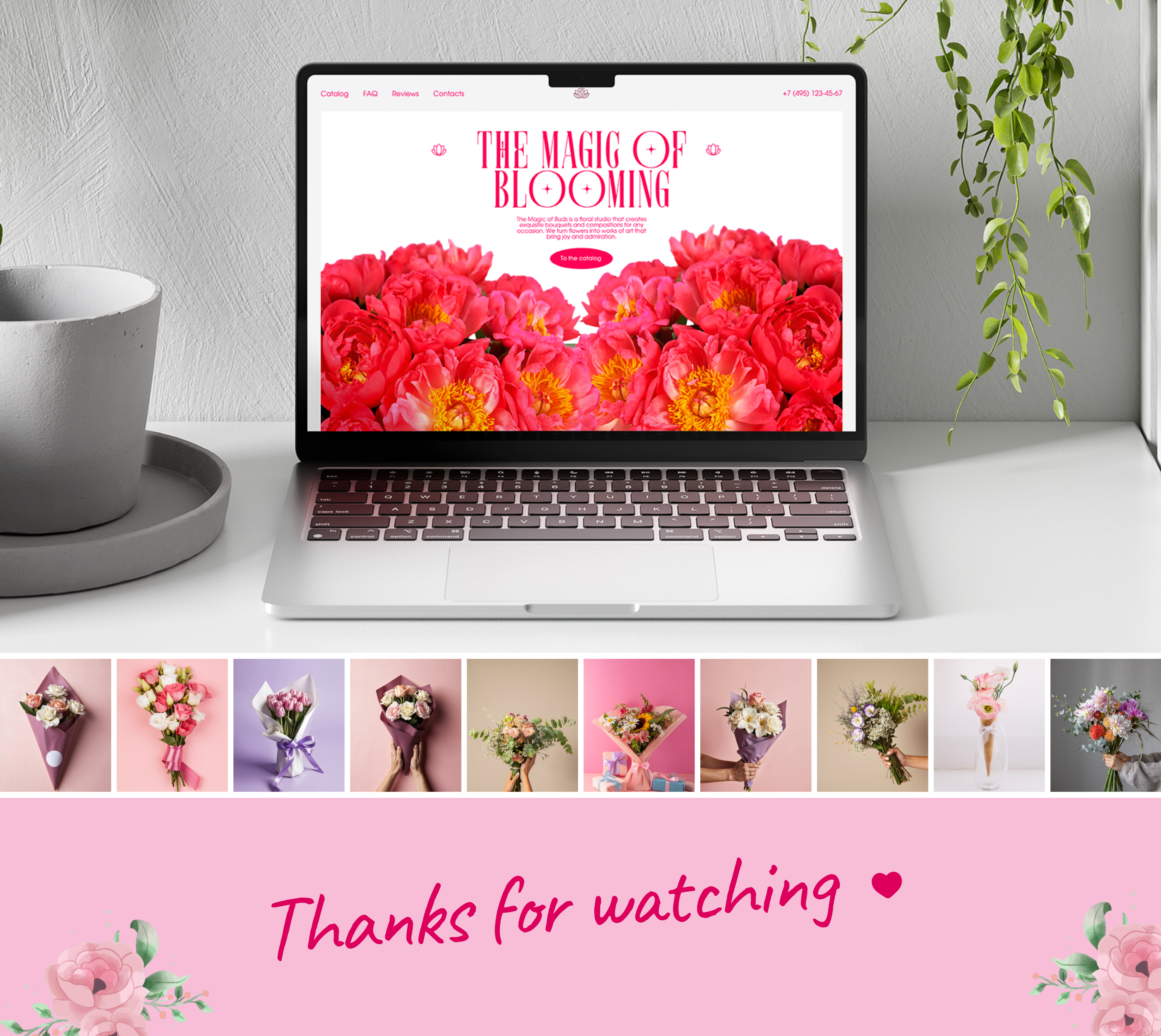Flower shop|THE MAGIC OF BLOOMING — Изображение №15 — Интерфейсы, Брендинг на Dprofile