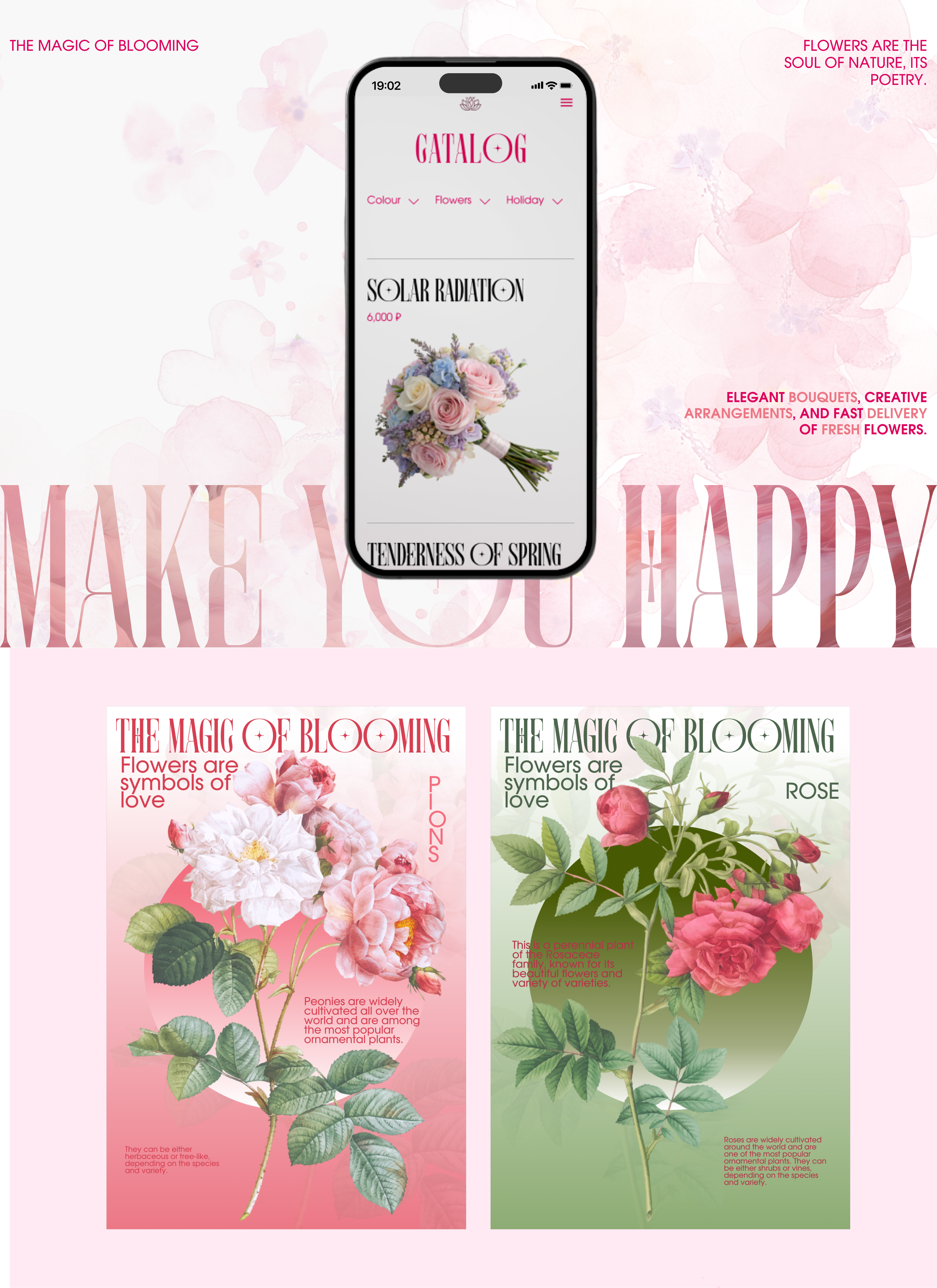 Flower shop|THE MAGIC OF BLOOMING — Изображение №11 — Интерфейсы, Брендинг на Dprofile