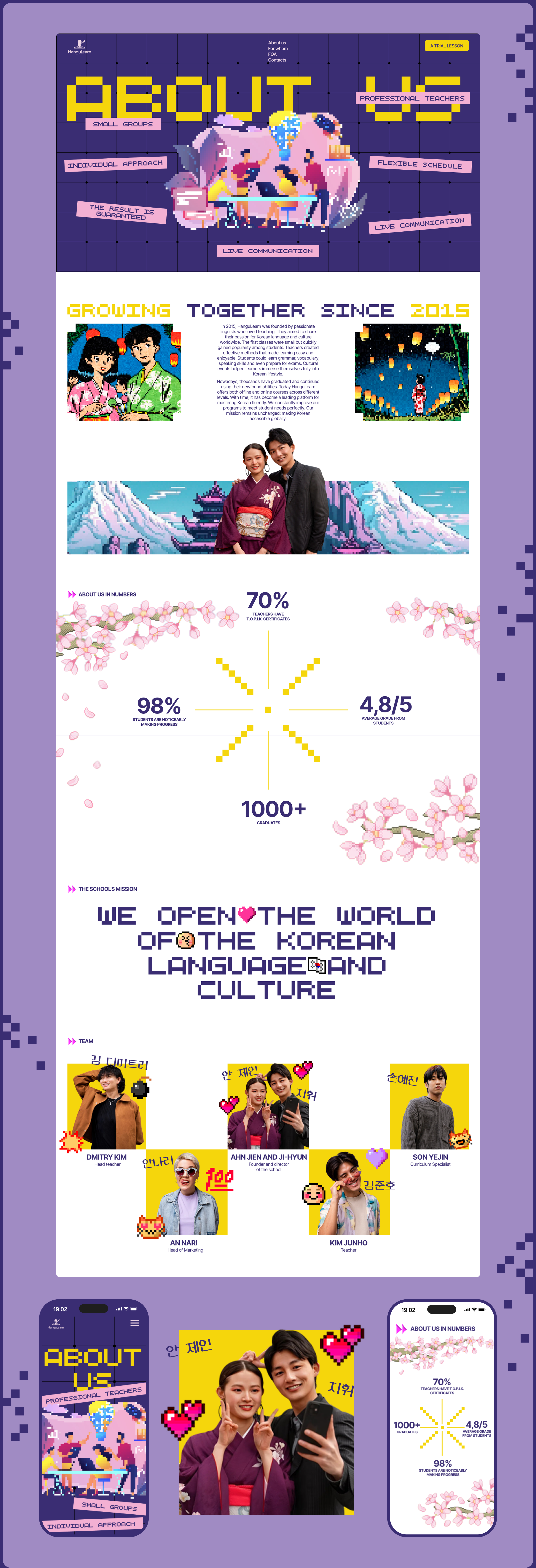 HanguLearn|Korean Language School — Изображение №10 — Интерфейсы, Брендинг на Dprofile