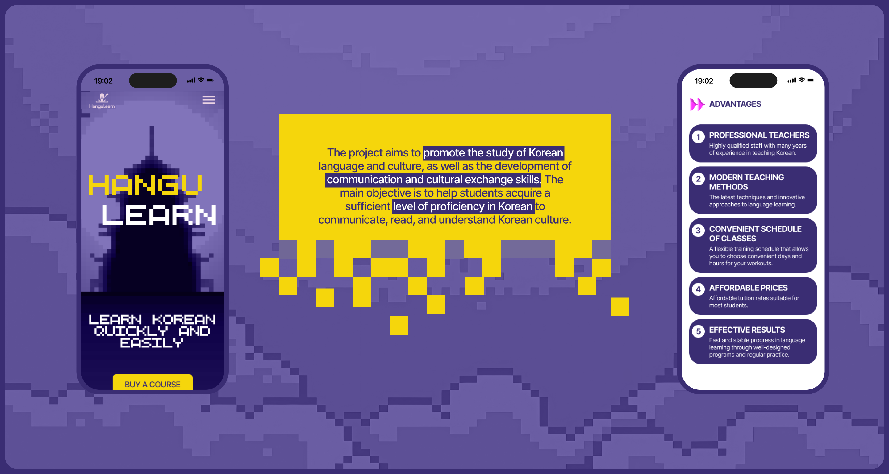 HanguLearn|Korean Language School — Изображение №2 — Интерфейсы, Брендинг на Dprofile