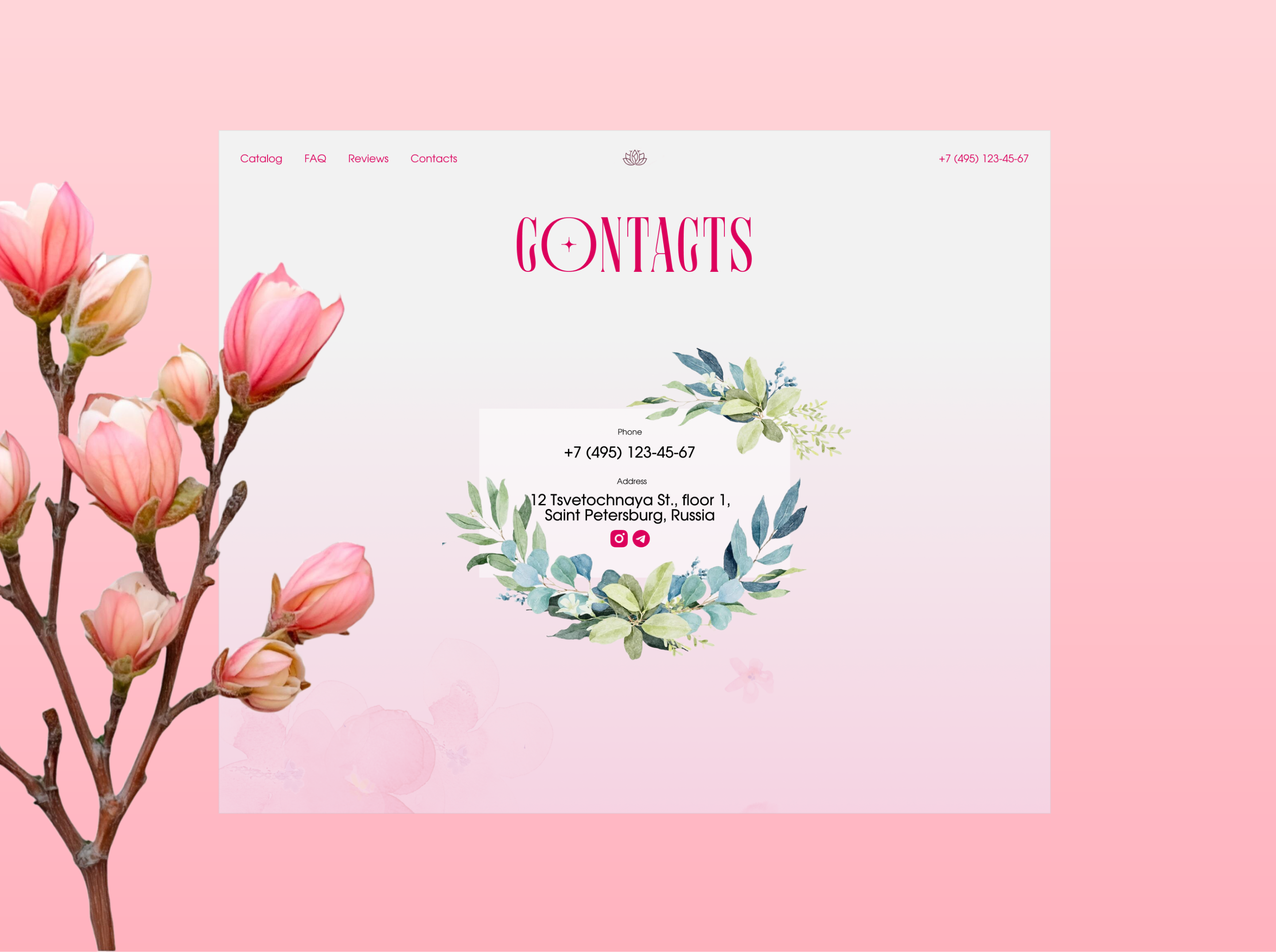 Flower shop|THE MAGIC OF BLOOMING — Изображение №14 — Интерфейсы, Брендинг на Dprofile