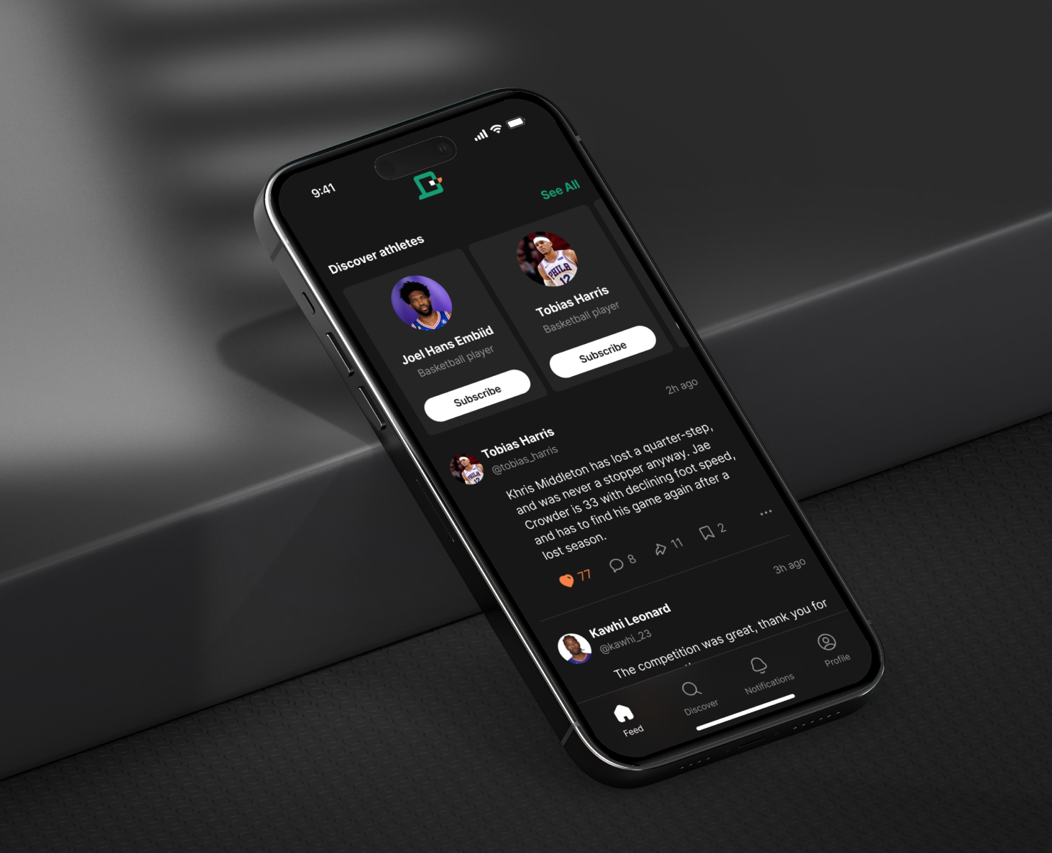 Chirp Sports mobile app — Интерфейсы, Брендинг на Dprofile