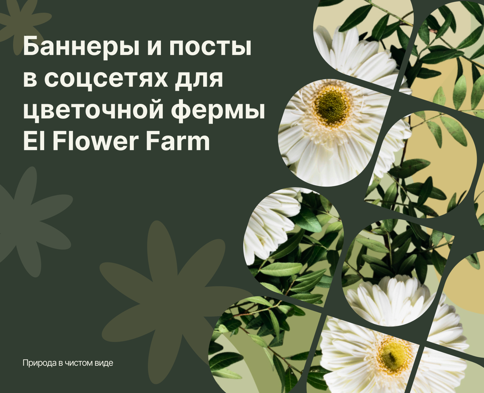 Баннер и дизайн для соцсетей El Flower Farm — Графика, Маркетинг на Dprofile