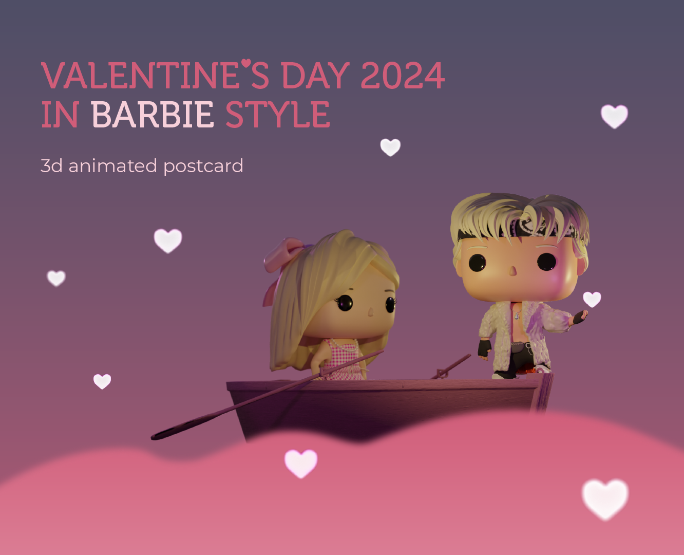 Barbie & Ken: A Funko Pop Valentine — Иллюстрация, 3D на Dprofile