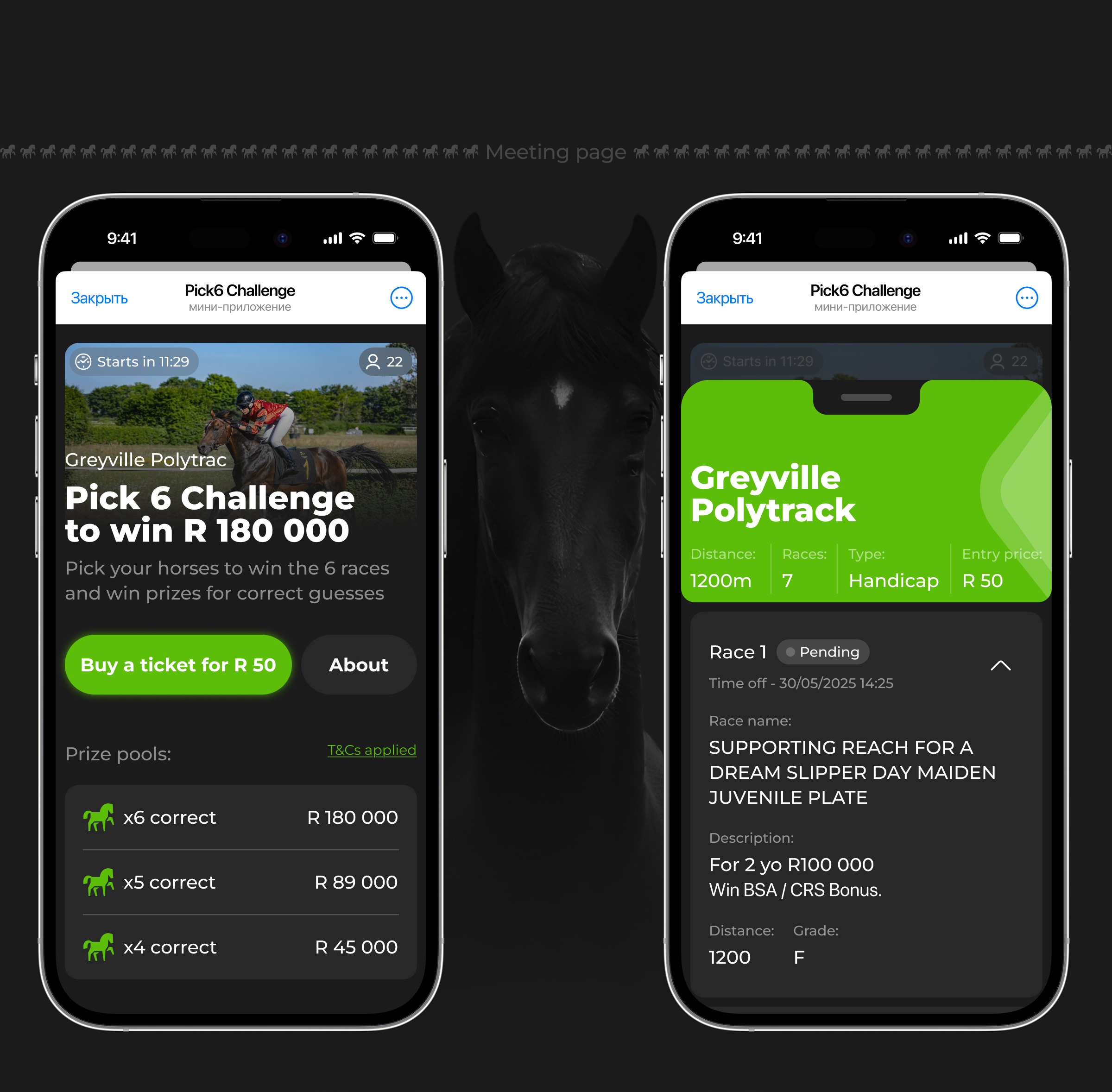 Pick6 Horse - TG mini app — Изображение №8 — Интерфейсы на Dprofile