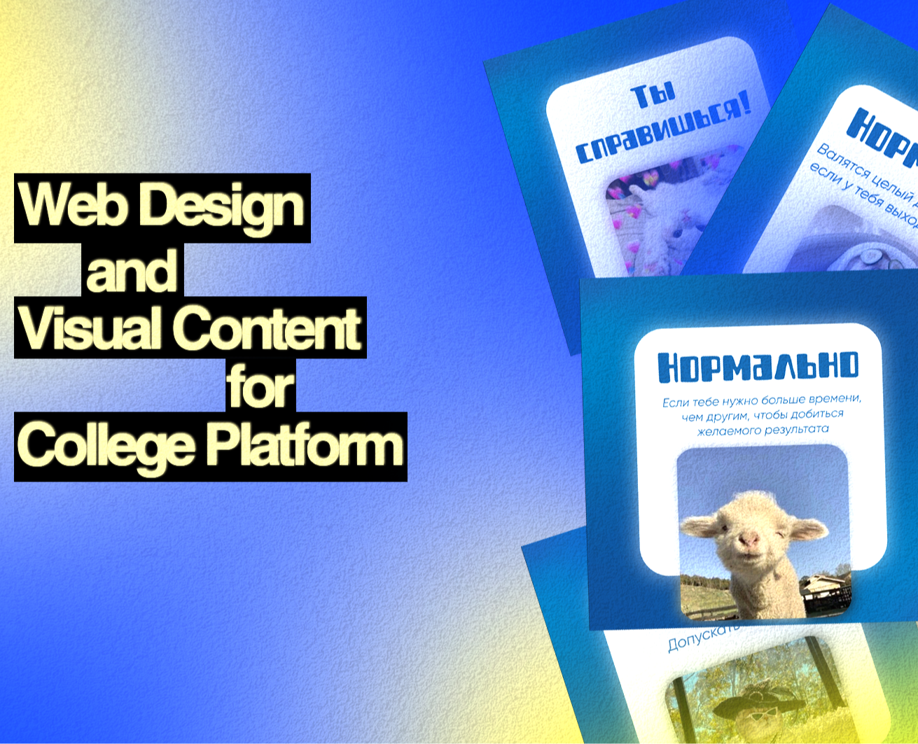 Веб-дизайн и визуальное оформление для платформы колледжа — Брендинг, Графика на Dprofile