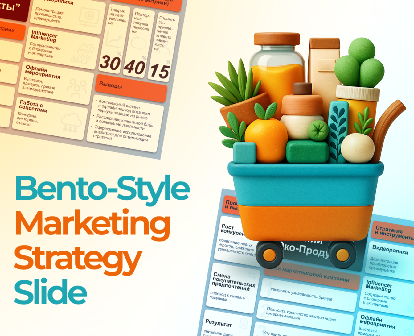 Дизайн слайда в стиле Бенто — Графика, Маркетинг на Dprofile