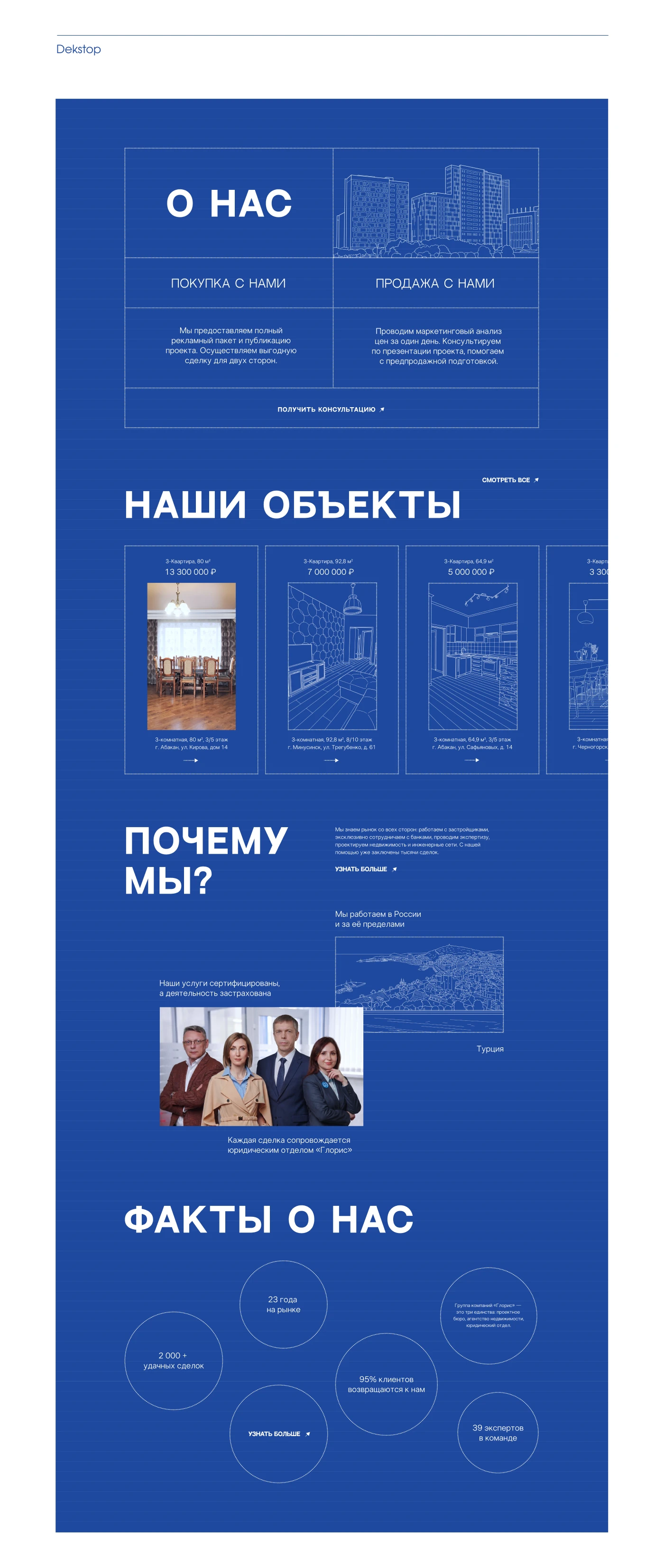 Лендинг для агентства недвижимости — Изображение №4 — Интерфейсы, Брендинг на Dprofile