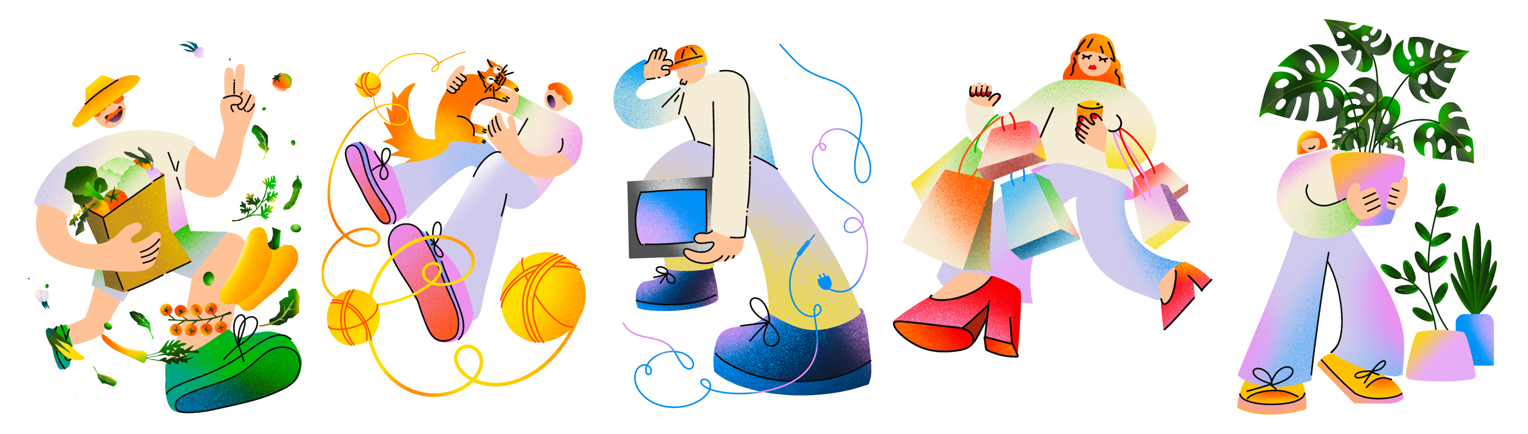 ДВИЖЕНИЕ — сет иллюстраций — Изображение №5 — Иллюстрация на Dprofile