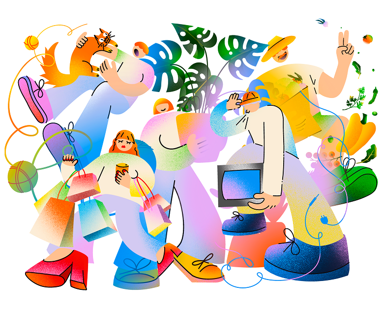 ДВИЖЕНИЕ — сет иллюстраций — Иллюстрация на Dprofile