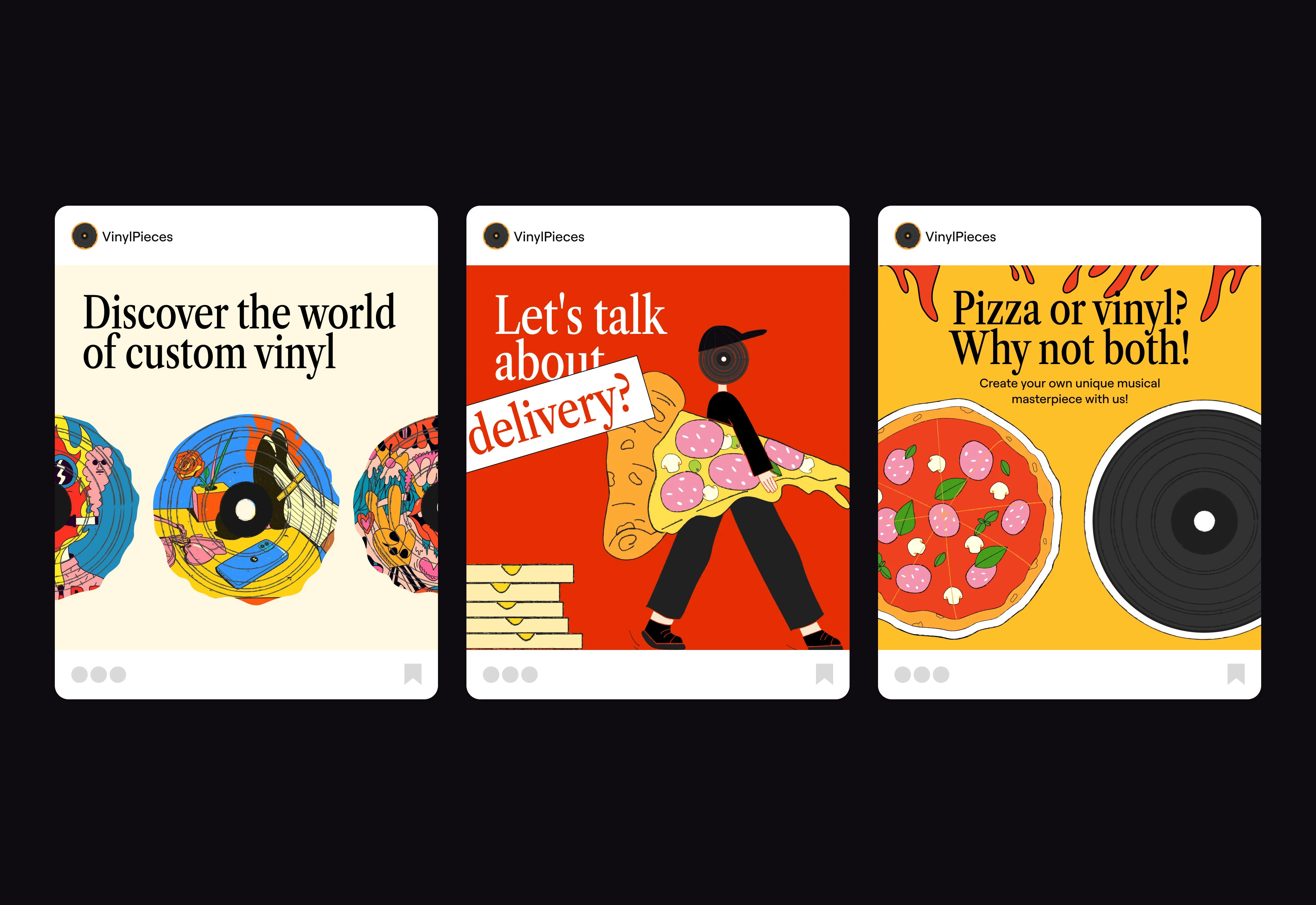 Vinyl Pieces: кастомный винил | UX/UI | Website — Изображение №12 — Интерфейсы, Брендинг на Dprofile
