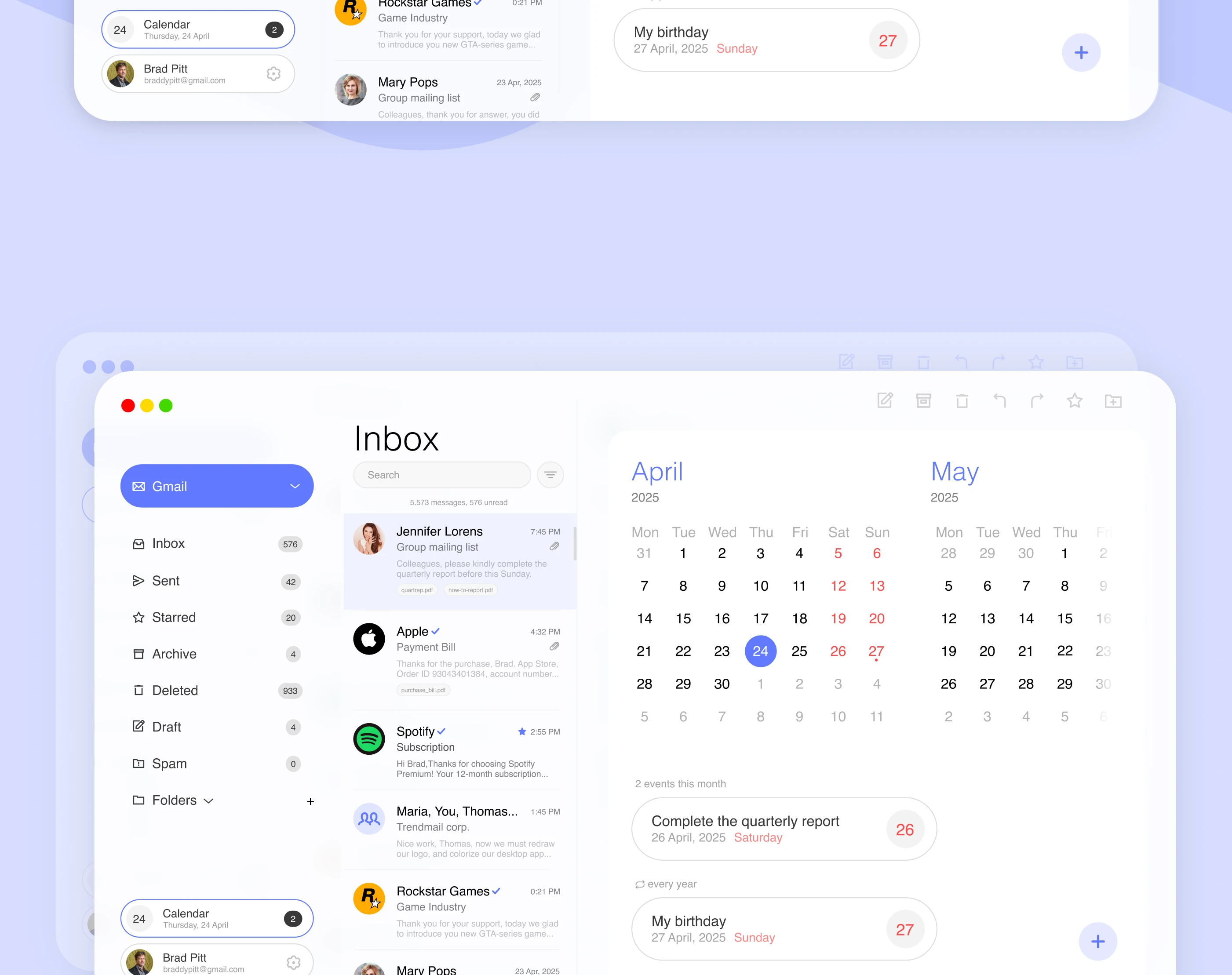 TRENDMAIL - ПОЧТОВЫЙ КЛИЕНТ БУДУЩЕГО — Изображение №5 — Интерфейсы на Dprofile