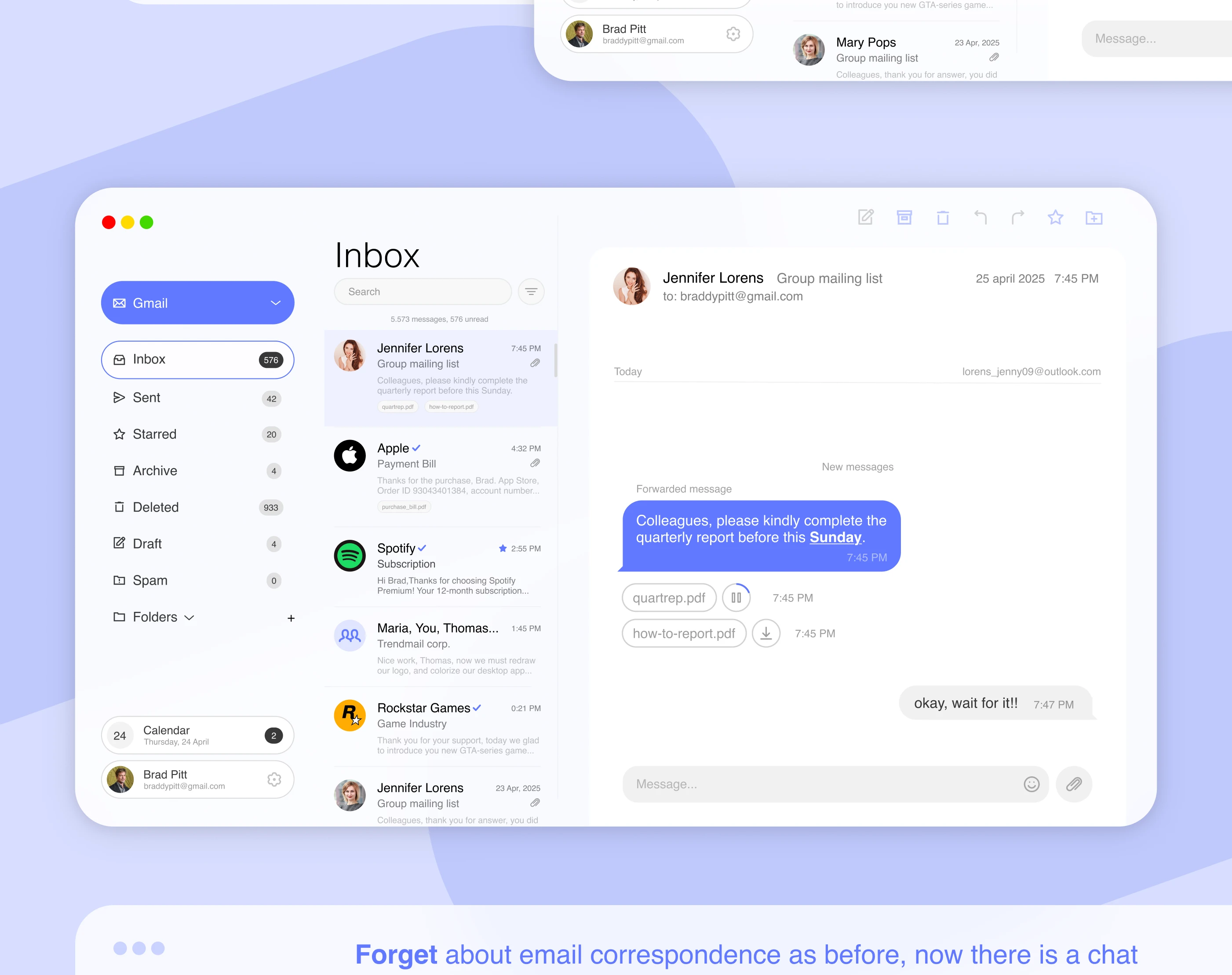 TRENDMAIL - ПОЧТОВЫЙ КЛИЕНТ БУДУЩЕГО — Изображение №3 — Интерфейсы на Dprofile