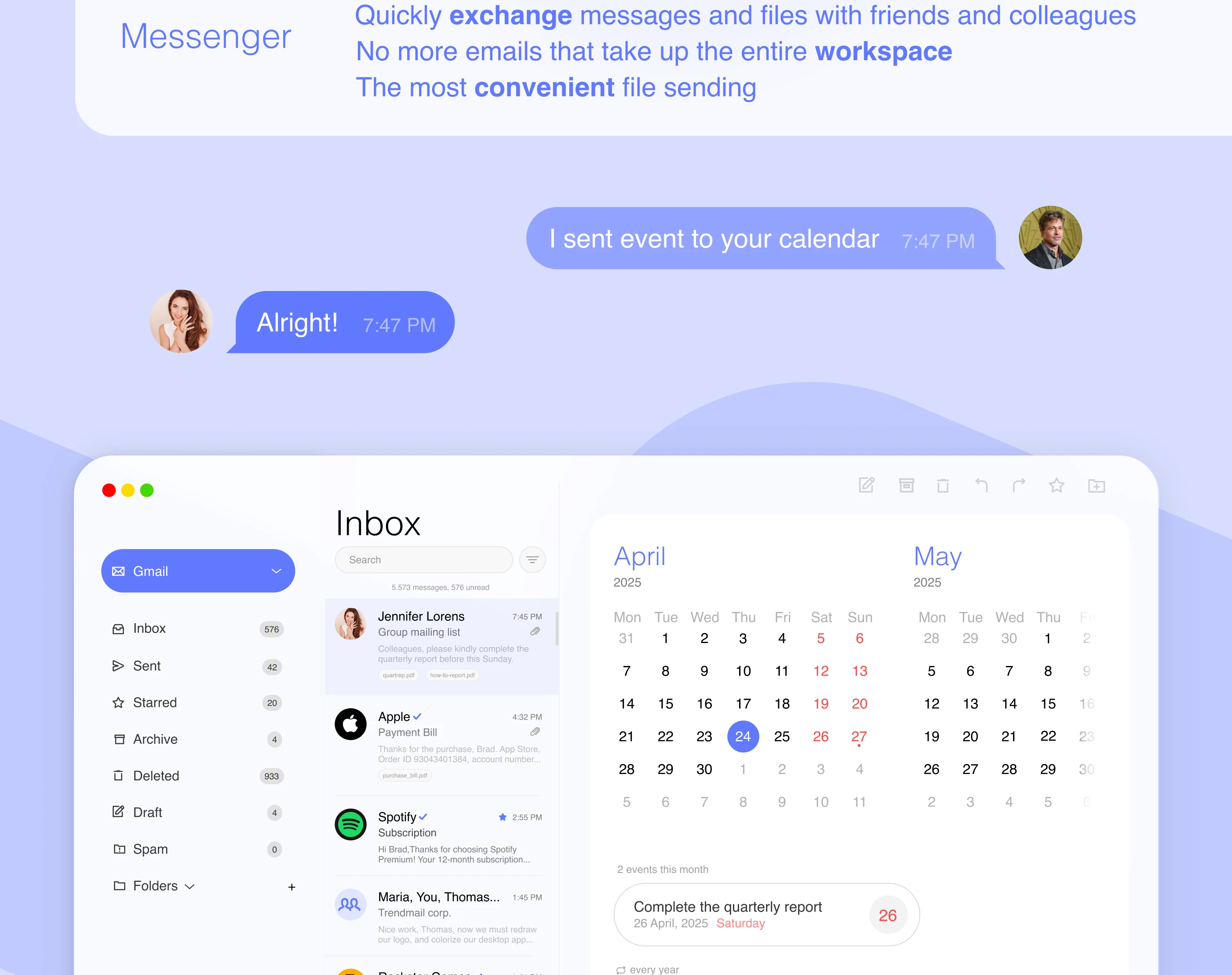 TRENDMAIL - ПОЧТОВЫЙ КЛИЕНТ БУДУЩЕГО — Изображение №4 — Интерфейсы на Dprofile