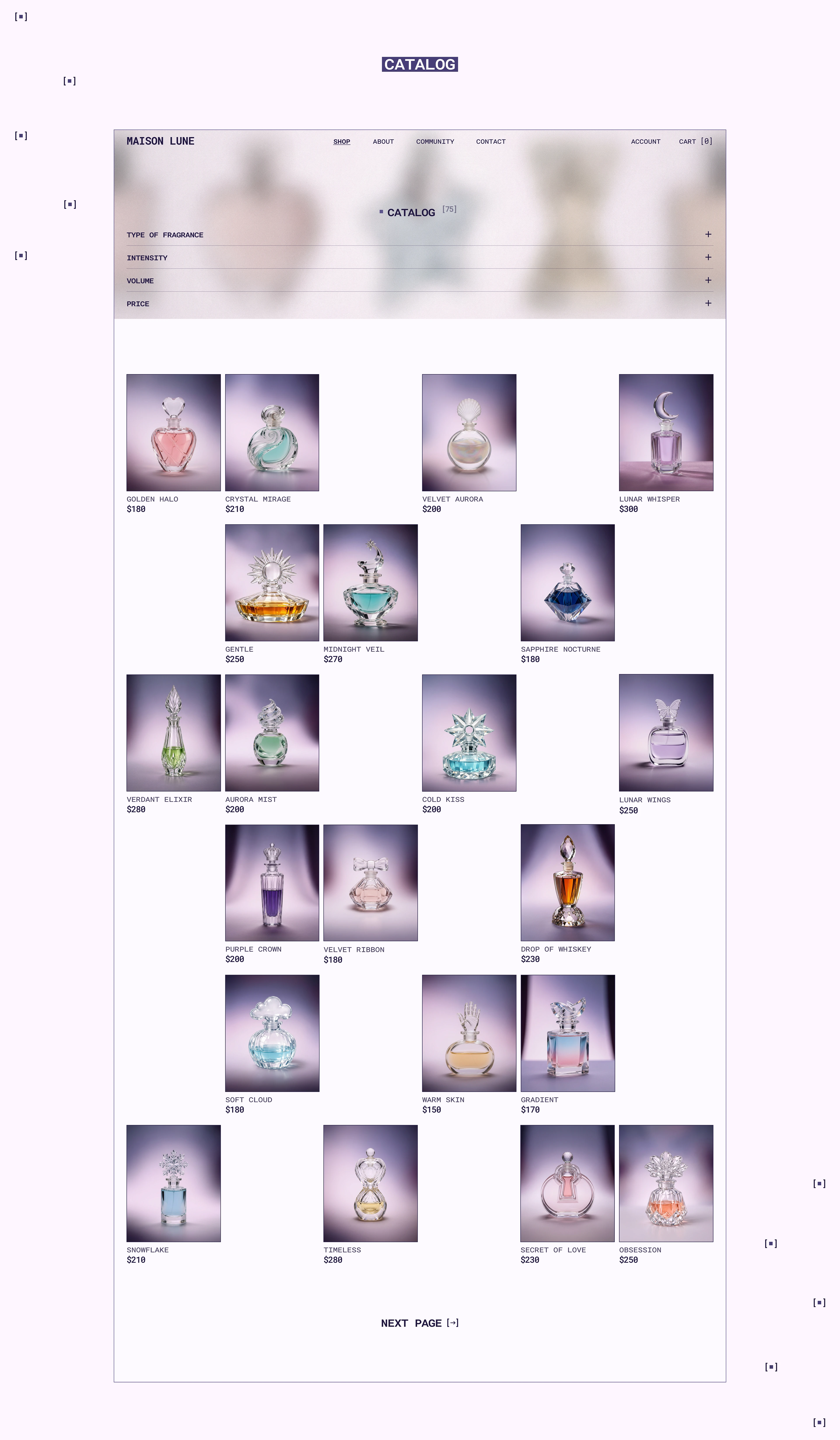 website for a perfume house — Изображение №6 — Интерфейсы на Dprofile