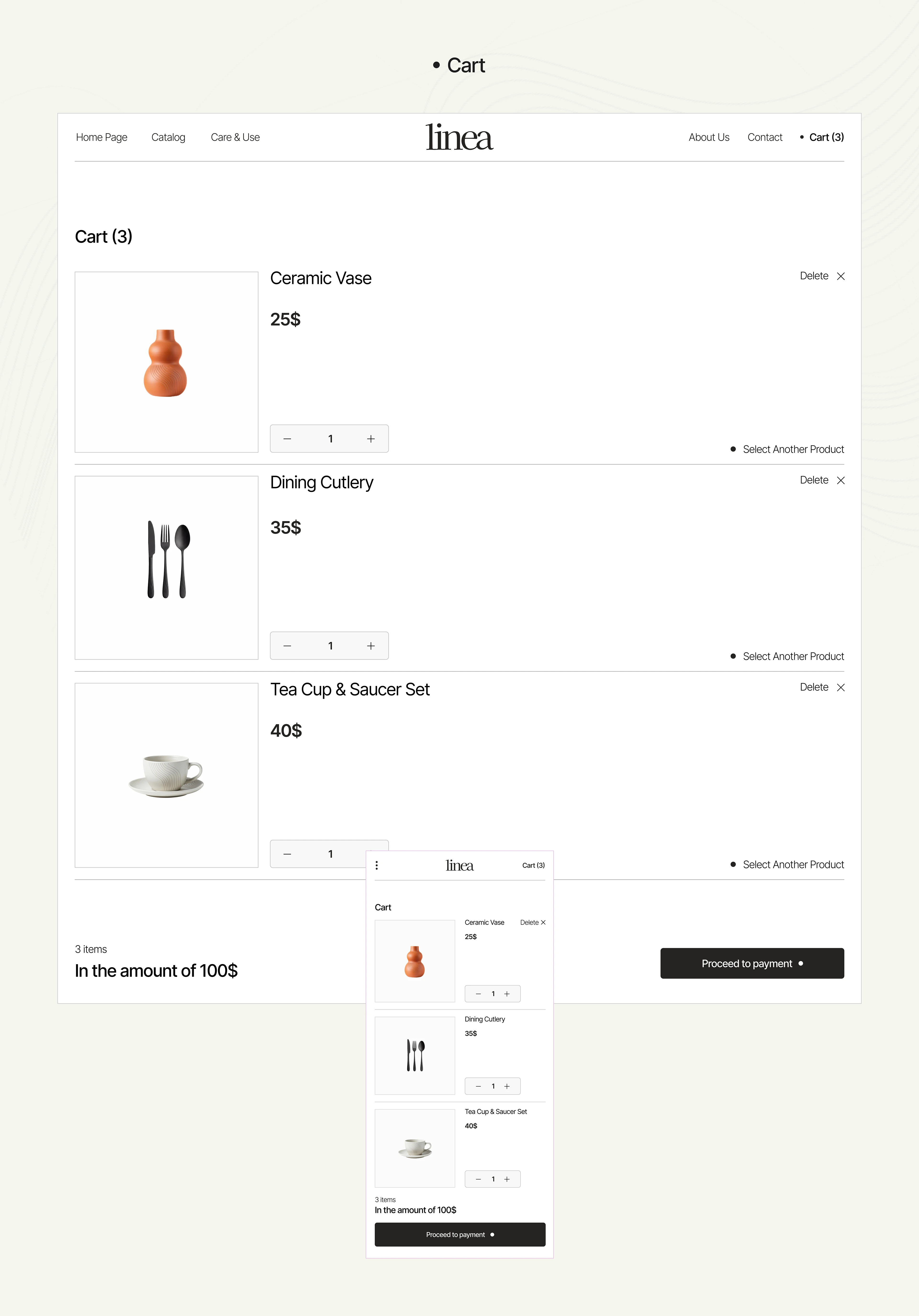 website for a tableware store — Изображение №12 — Интерфейсы на Dprofile