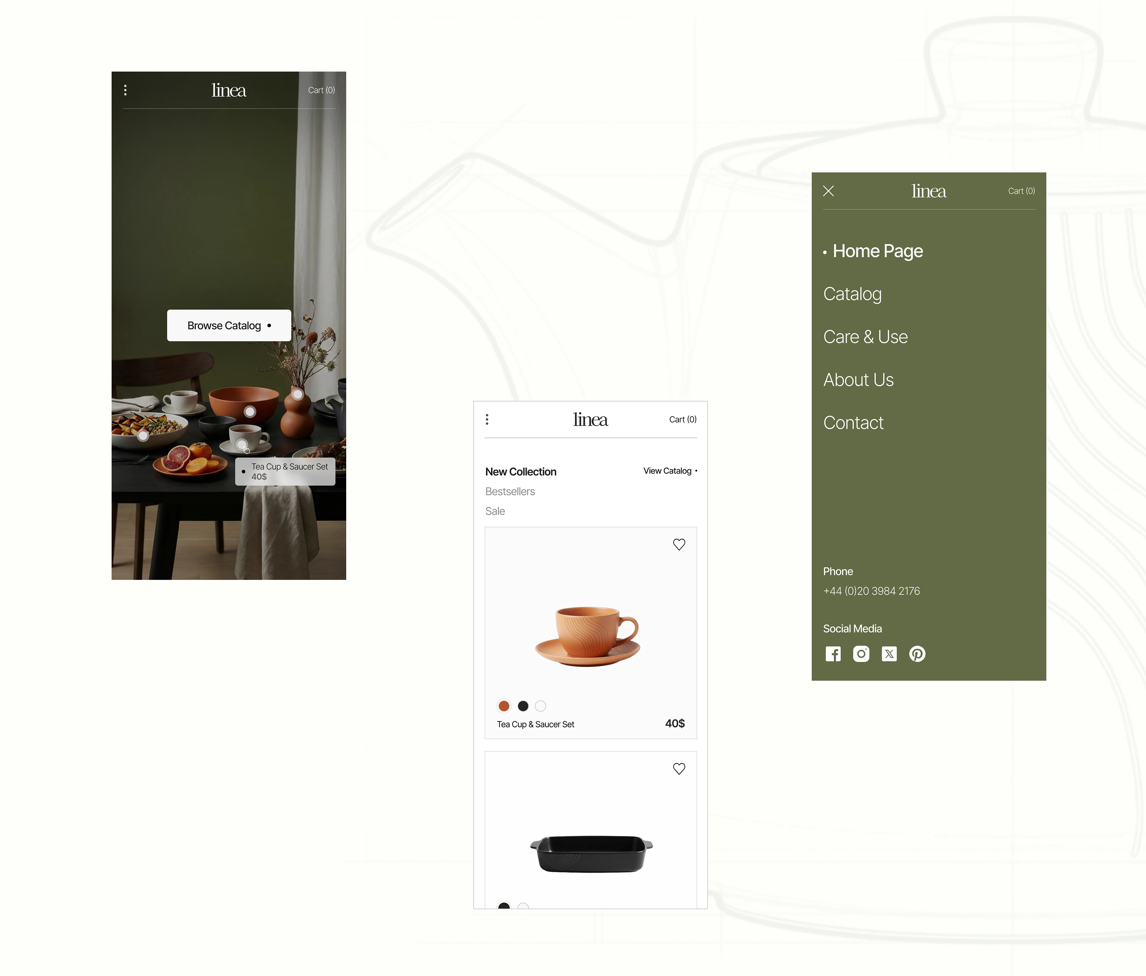 website for a tableware store — Изображение №5 — Интерфейсы на Dprofile