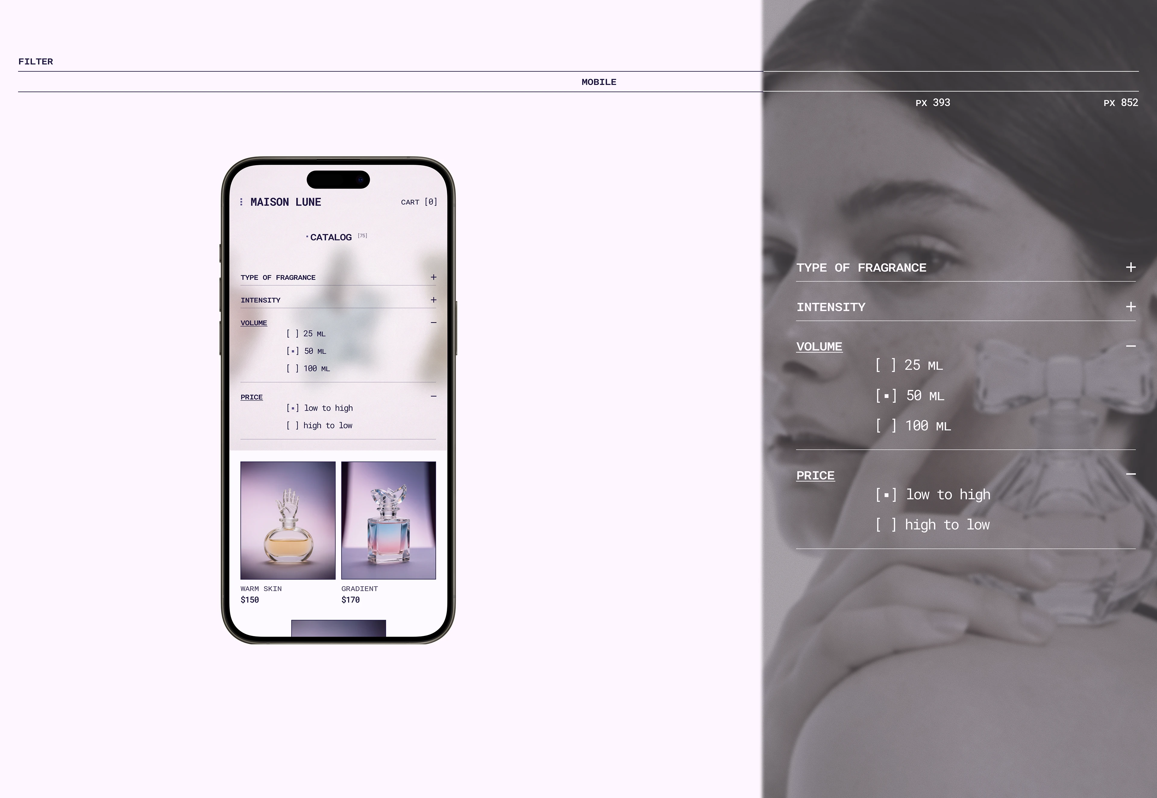 website for a perfume house — Изображение №7 — Интерфейсы на Dprofile