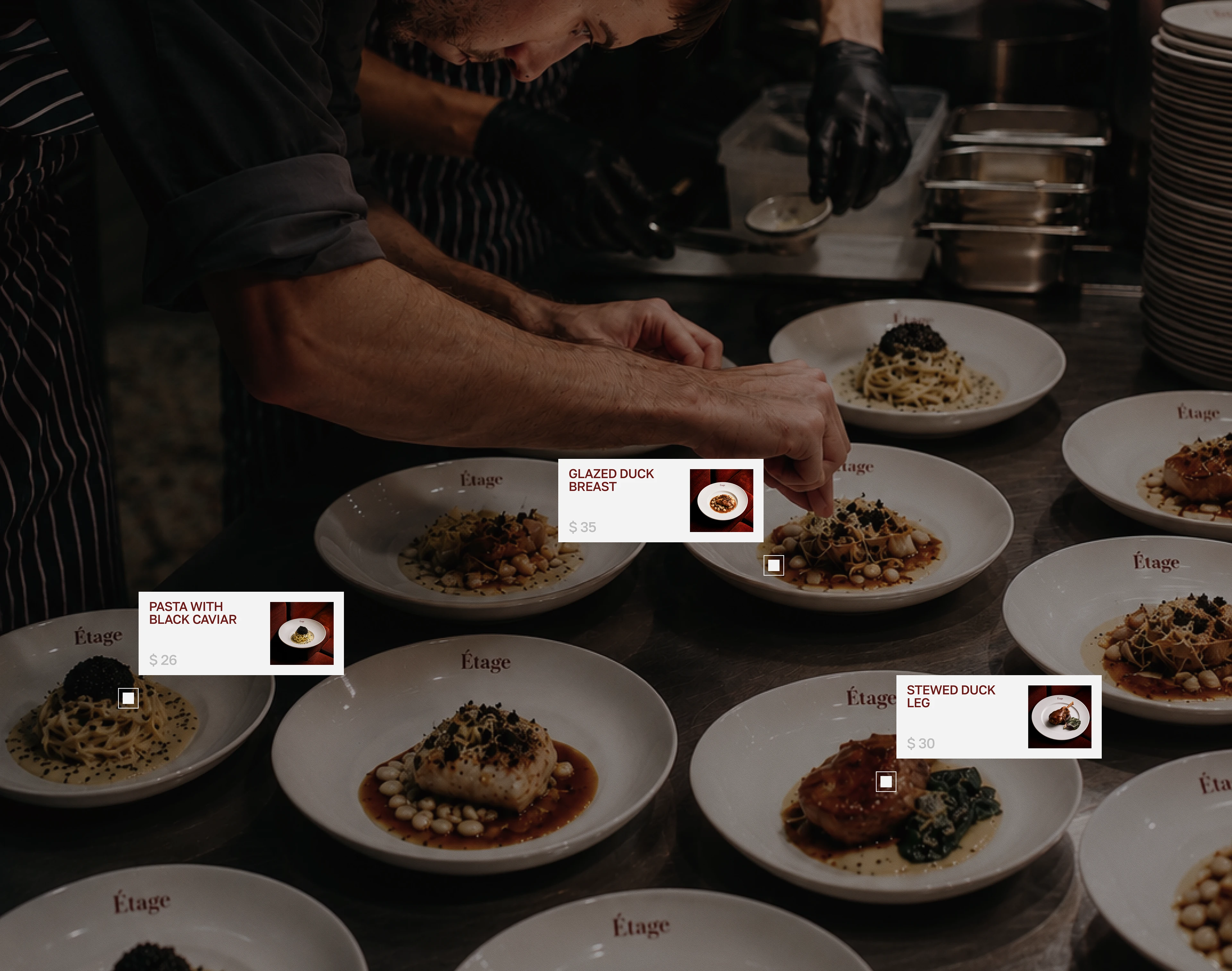 multi-page website for a restaurant Étage — Изображение №7 — Интерфейсы на Dprofile